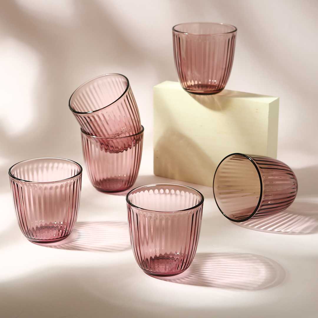 Wonderchef Bormioli Water Glass - Rose - 290 ML - Set of 6