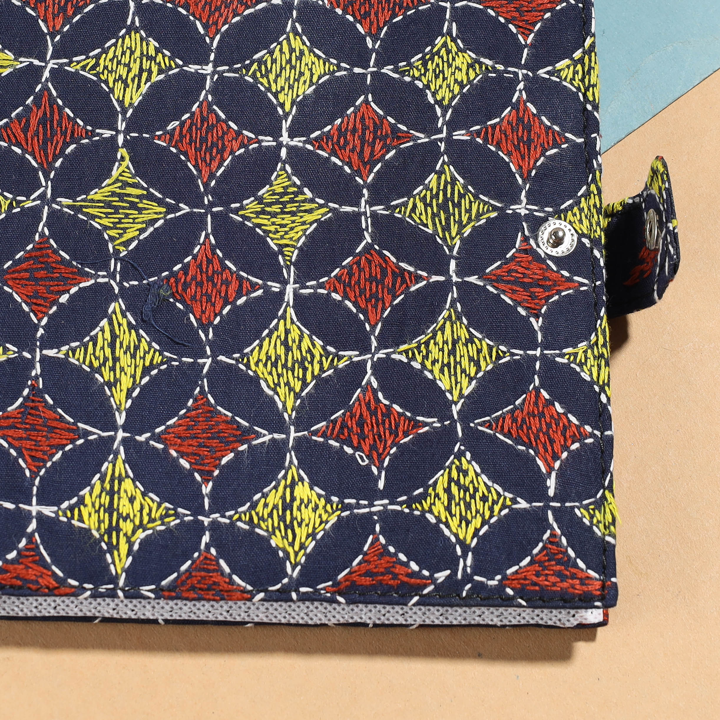 ASALKAAR Bengal Kantha Work Handcrafted Notepad (7 x 6 in) - view 2