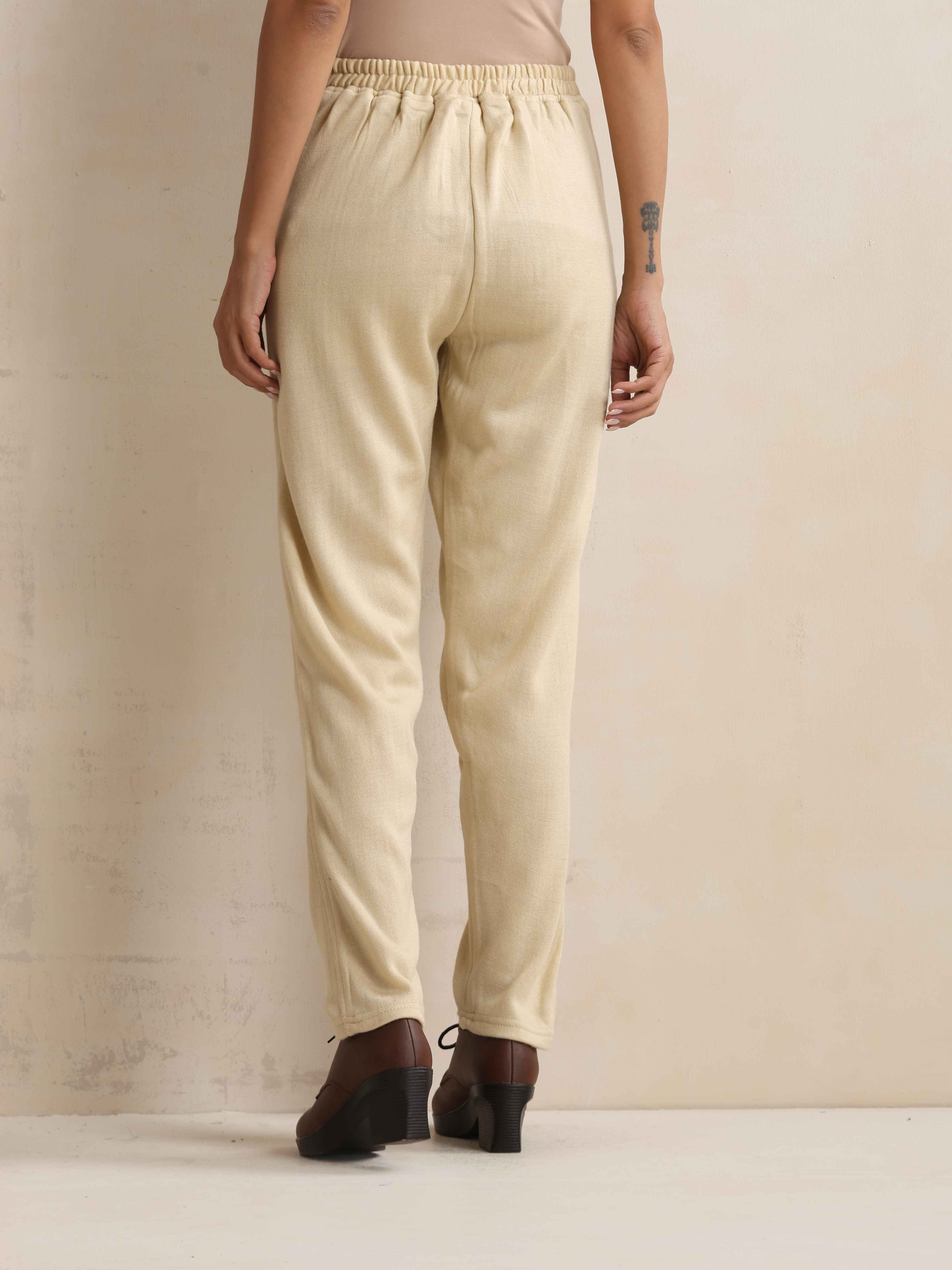 trueBrowns Beige Woollen Pants - view 5