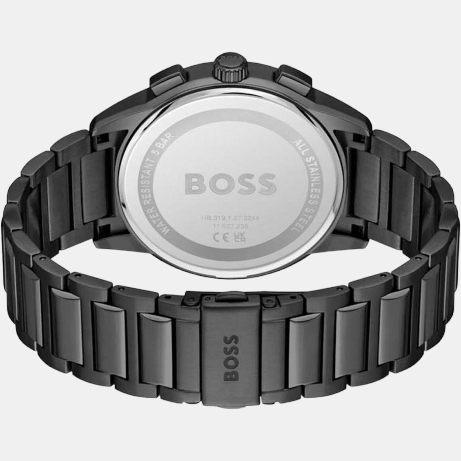 Boss Dapper Men Quartz Black Dial Chronograph Stainless Steel Watch 1513929 - view 2