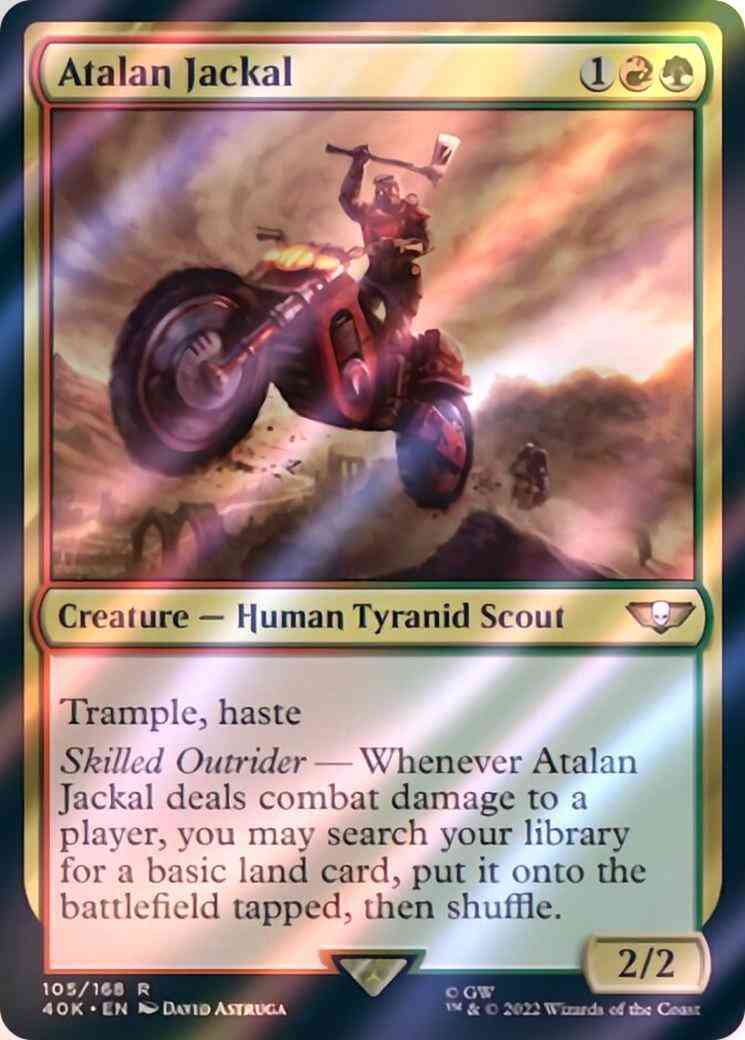 Atalan jackal 105 – Magic Atalan Jackal [105] [Universes Beyond: Warhammer 40,000] [Surge Foil]