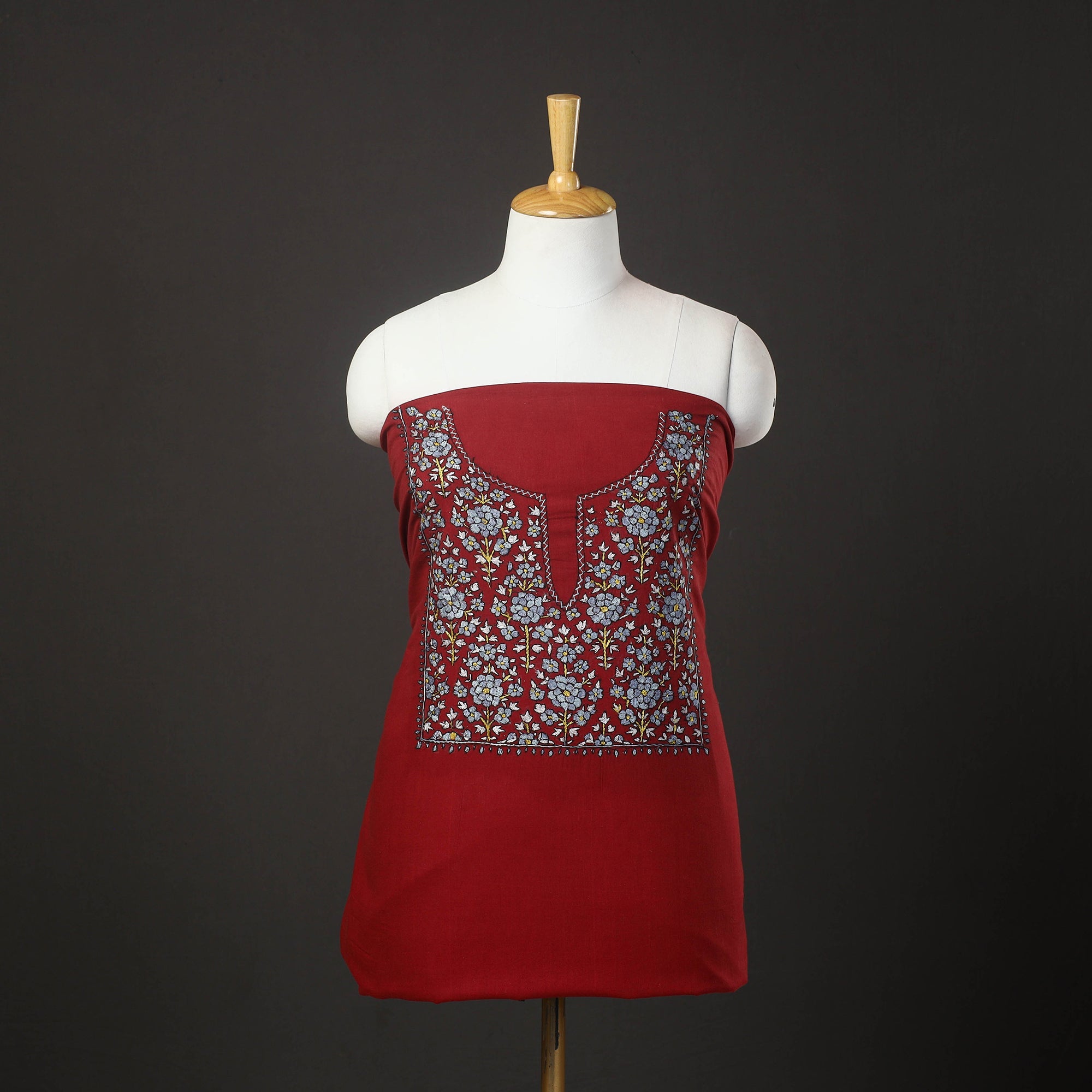 ITOKRI CRAFTS INITIATIVE 2pc Kashida Hand Embroidery Cotton Dress Material 51
