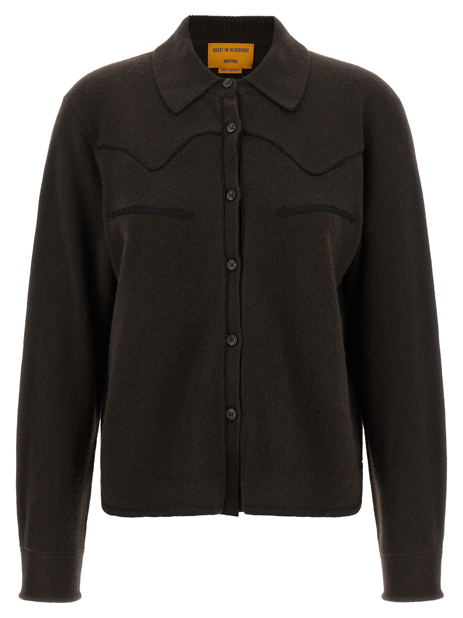 Guest In Residence Cropped Western Shirt – 100% cashmere