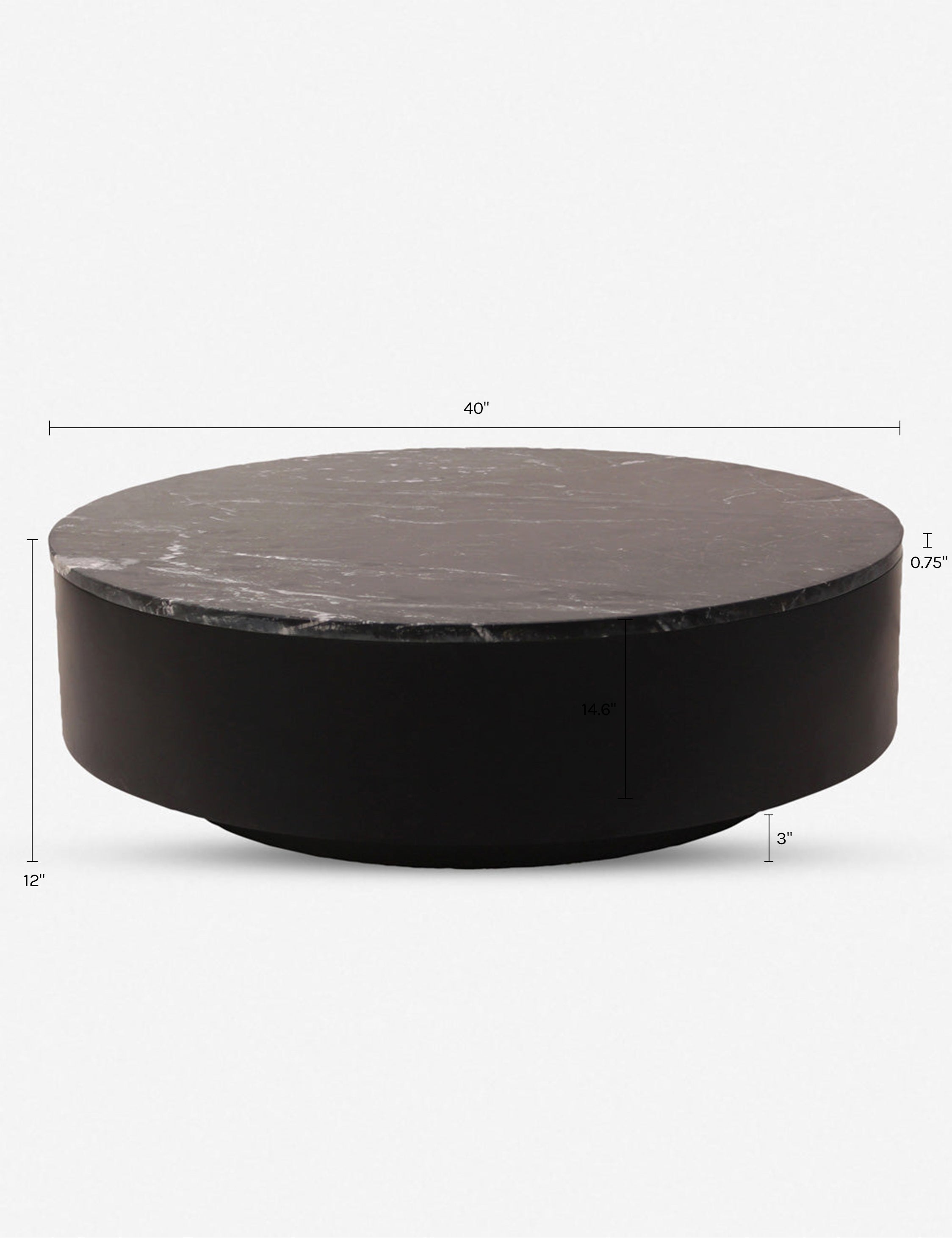Lulu and Georgia Duke Round Coffee Table – Black - view 4