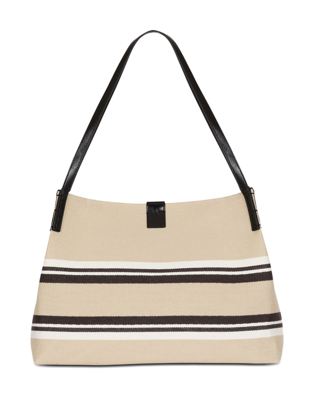 Balmain Medium Release Shopper Bag In Canvas And Calfskin - view 2