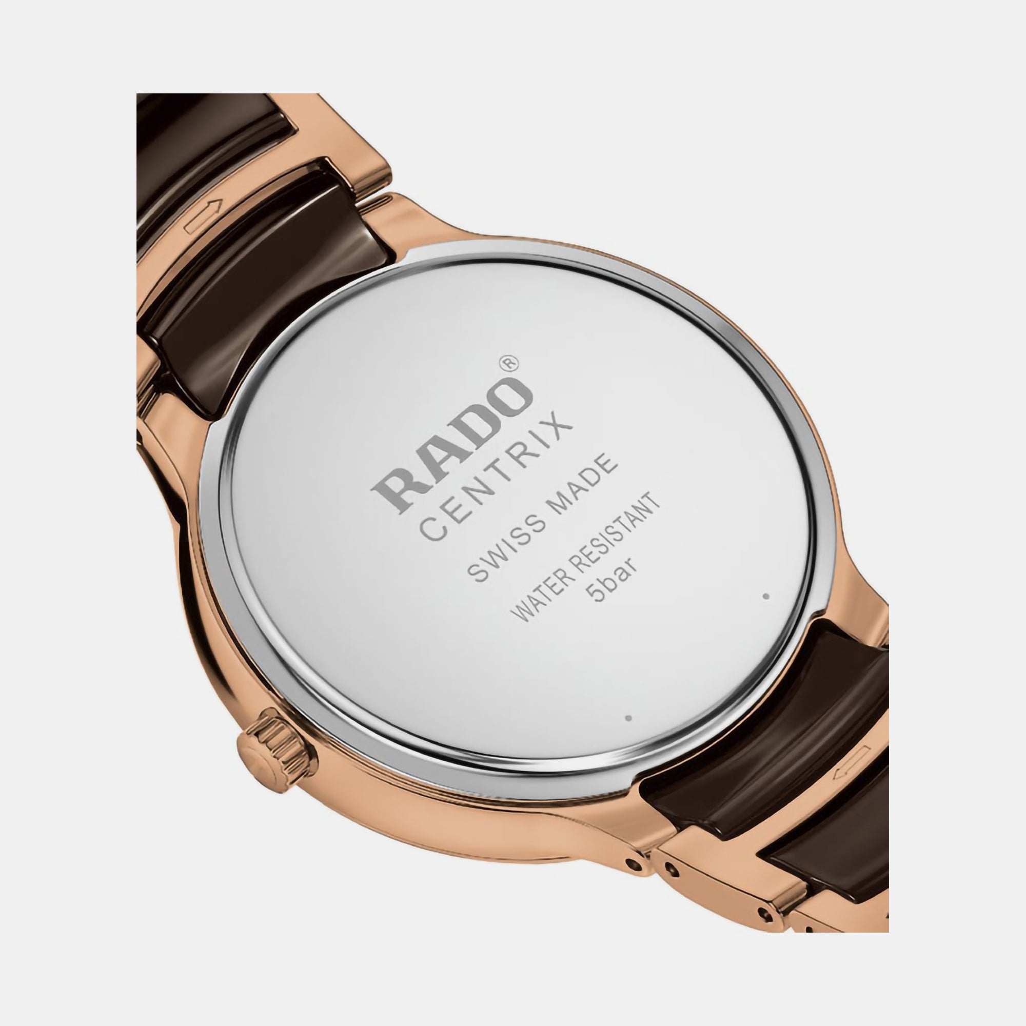 Rado Centrix Unisex Quartz Brown Dial Analog Ceramic Watch R30023732 - view 4