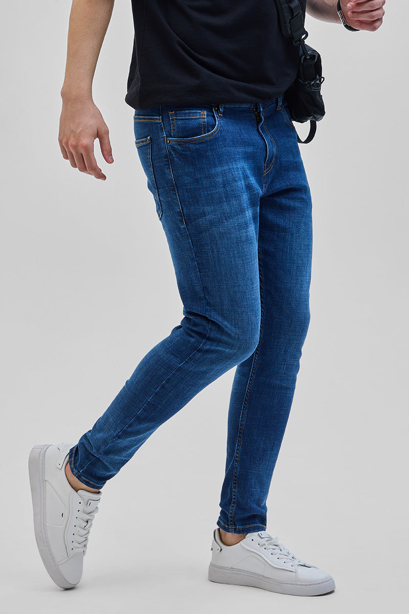 SNITCH Navy Skinny Fit Jeans - view 3