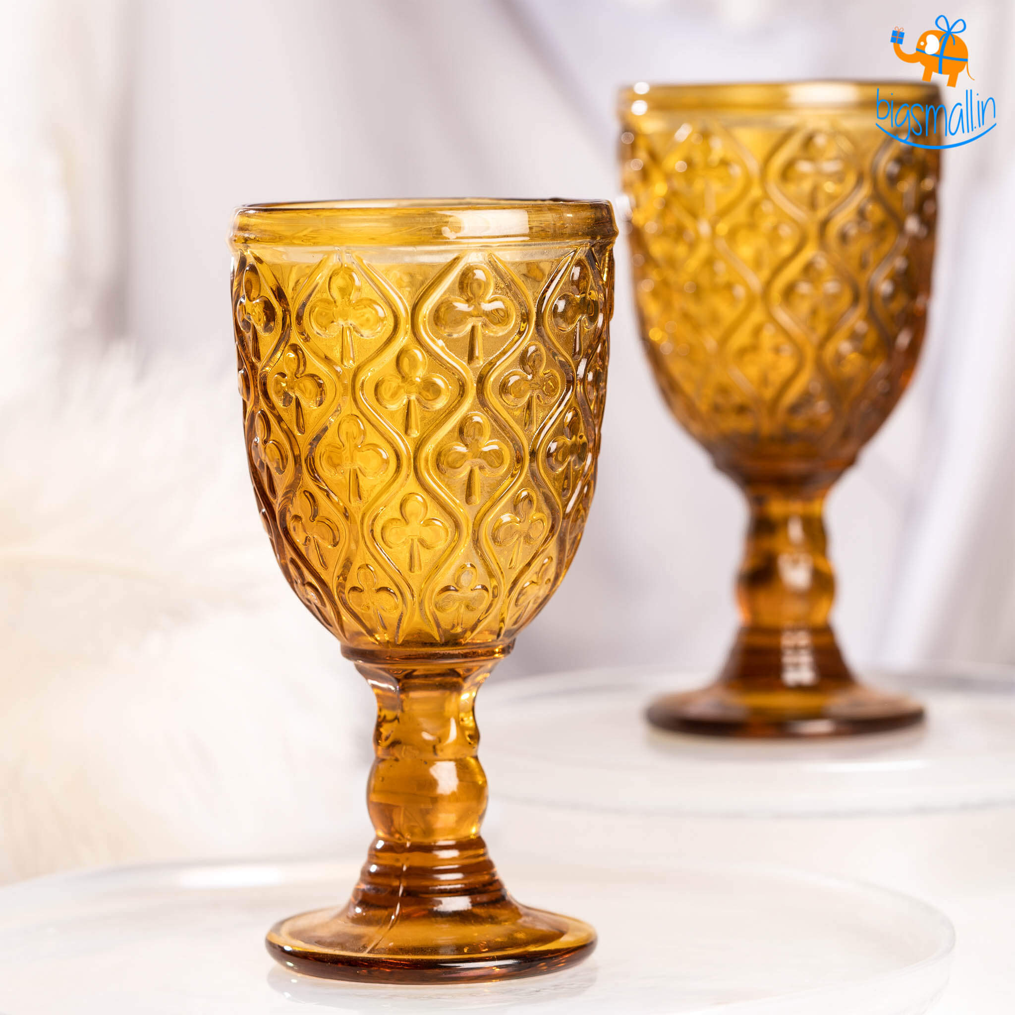 Devnow Amber Stem Glass - Set of 6 - view 2