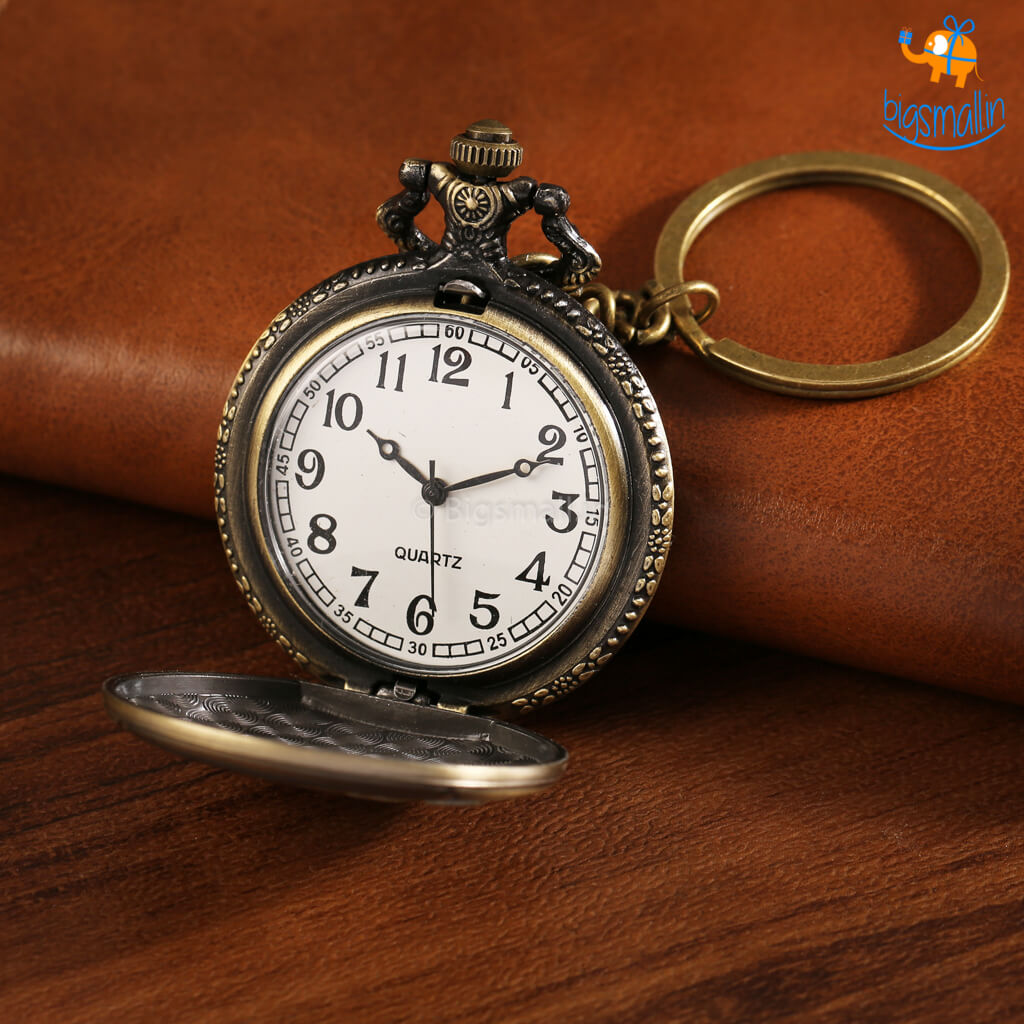 Big Daddy Mom Pocket Watch Keychain – Multi - view 2
