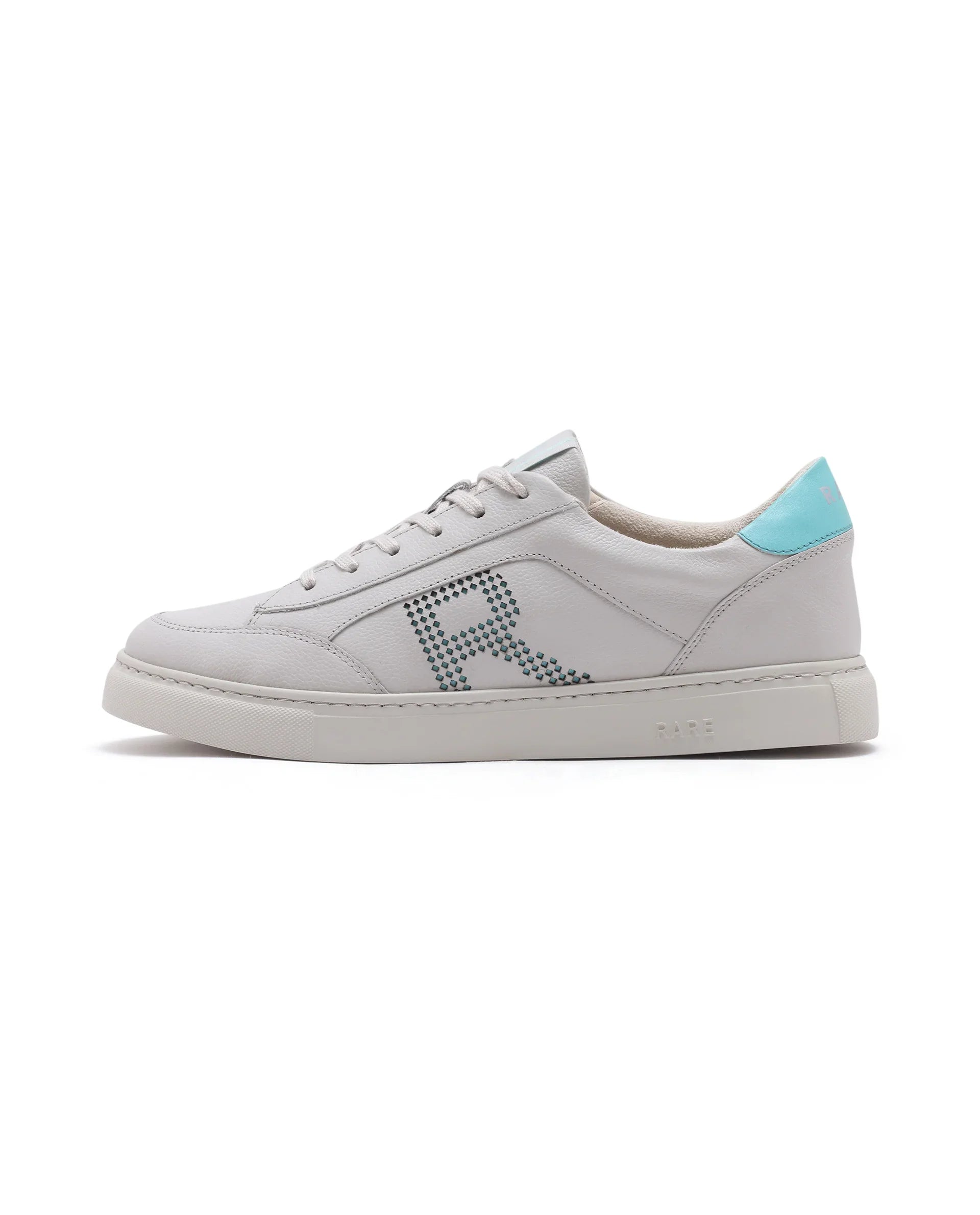Rare Rabbit Men Vortex Beige Low-Top Genuine Leather Lazer Lace-Up Sneaker Shoes - view 4