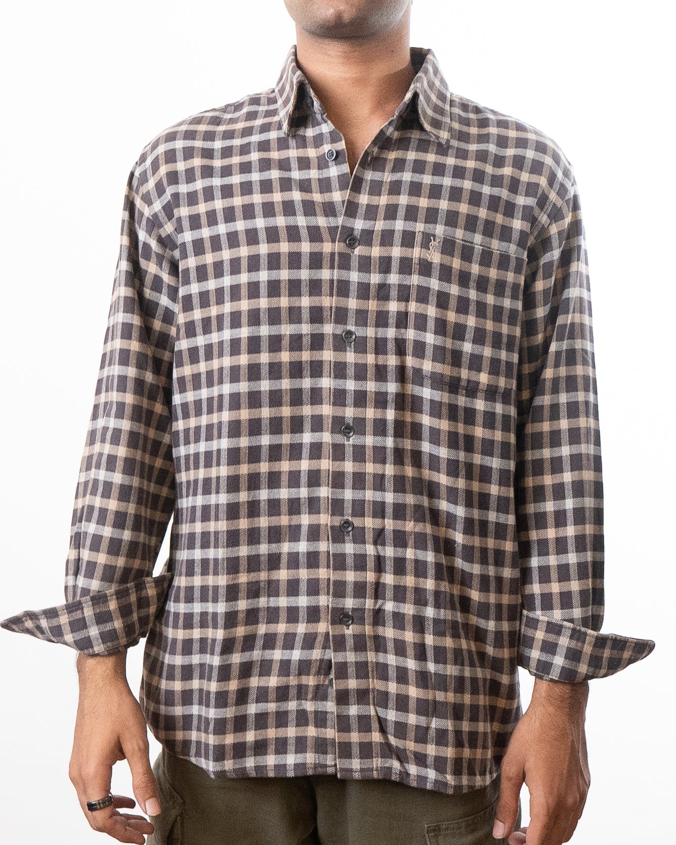 YSL Vintage Yves Saint Laurent Checked Shirt
