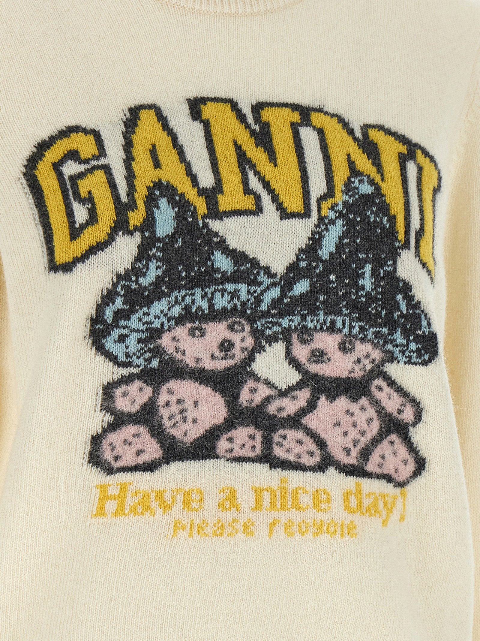 Ganni Sweater With Intarsia – 79% wo, 20% pa, 1% wa - view 4