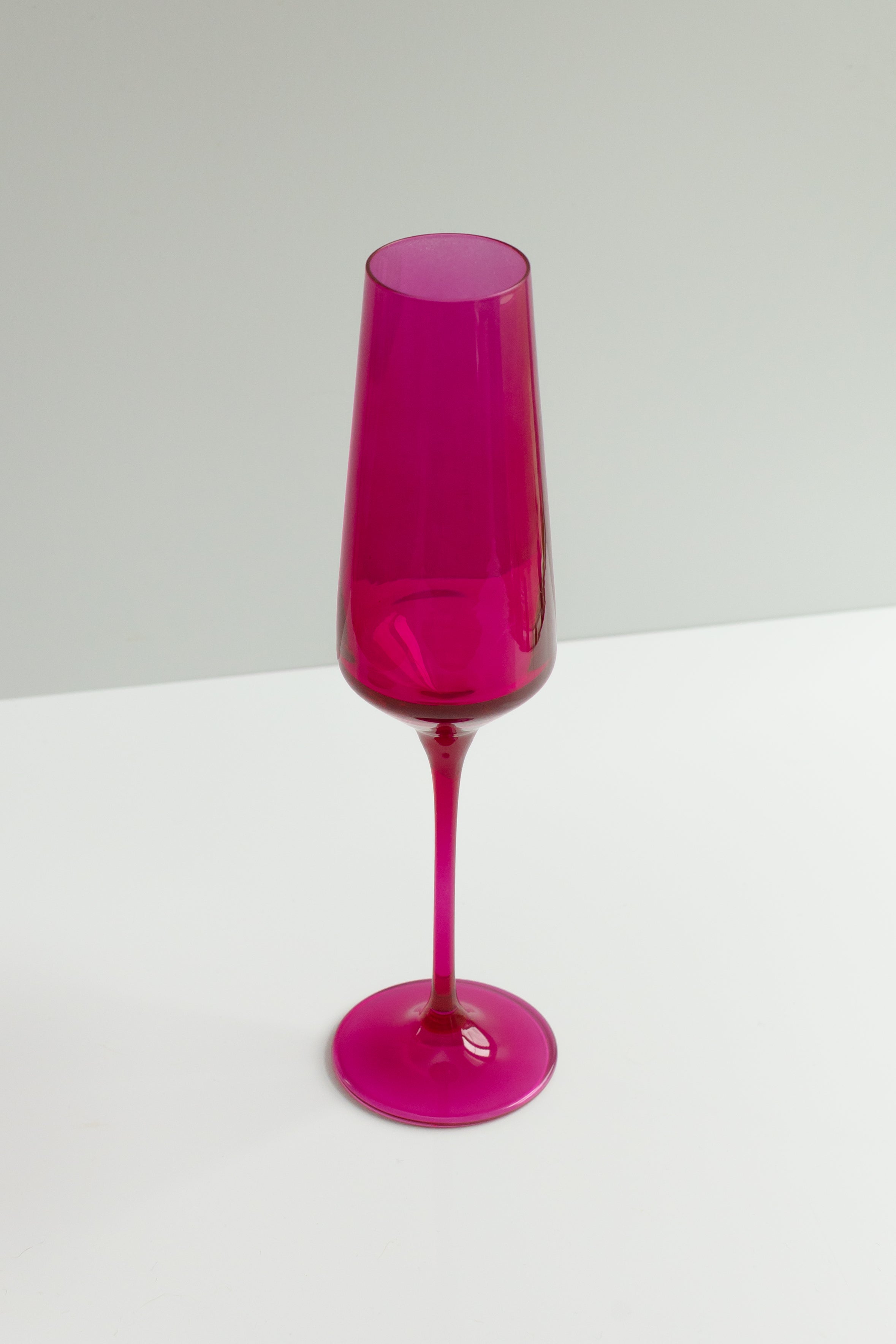 Estelle Colored Glass Estelle Colored Champagne Flute - Set of 6 {Viva Magenta (Our Fuchsia)} - view 3
