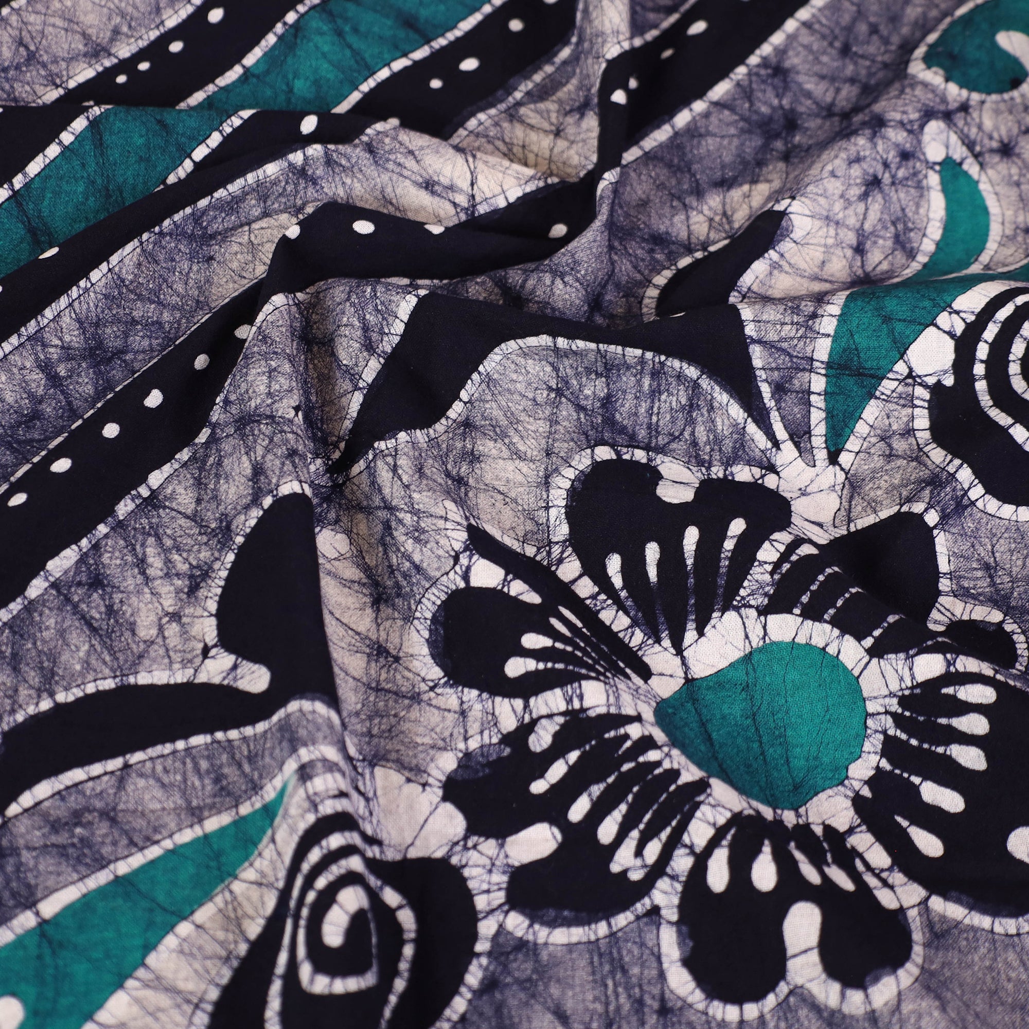 KACHCHH JI CHHAAP Blue - Hand Batik Printed Cotton Single Bed Cover (96 x 59 in) 41 - view 5