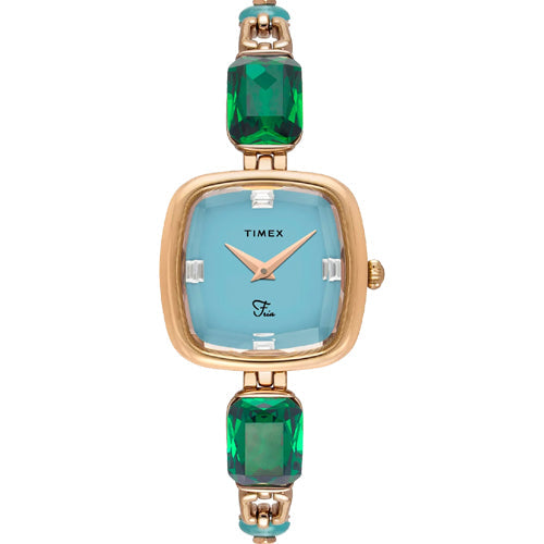 Timex Fria Blue Square Dial Analog Women's Watch 26.5mm TWEL21201