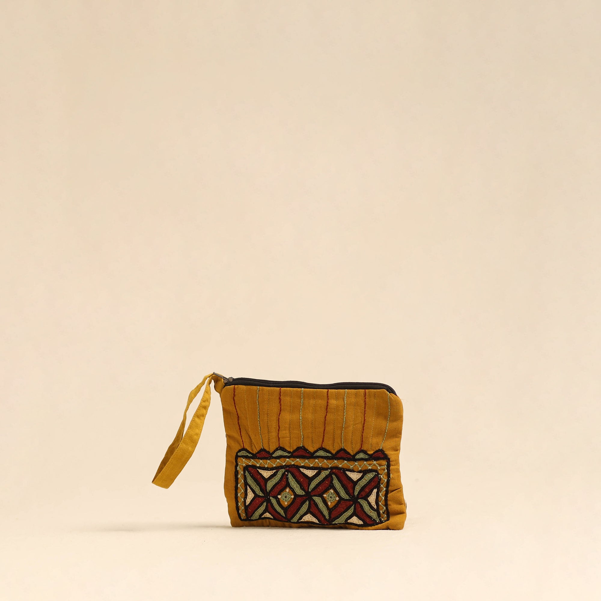 Kala Raksha Jat Hand Embroidered Cotton Coin Purse 53 - view 2