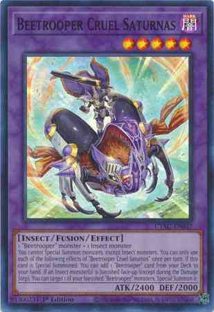 Yu-Gi-Oh! Beetrooper Cruel Saturnas - CYAC-EN037 - Super Rare - 1st Edition