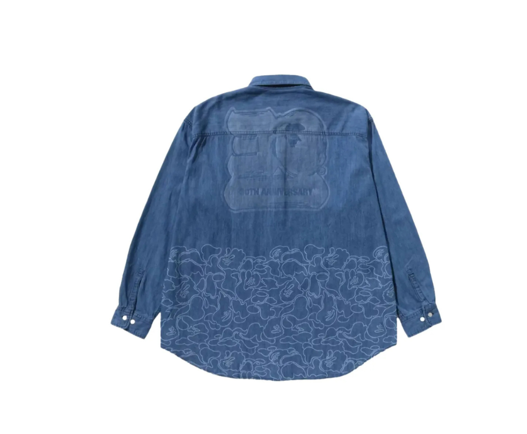 Sneaker Cafe Mumbai Bape 30th Anniversary Denim Shirt - view 2