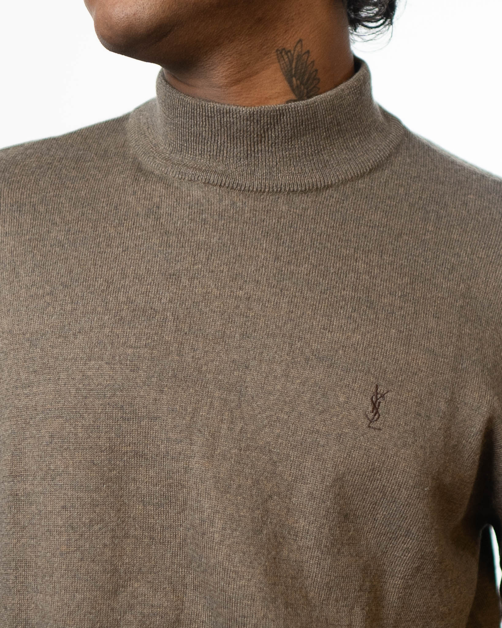 YSL Yves Saint Laurent Vintage Turtleneck Sweater - Brown - view 2