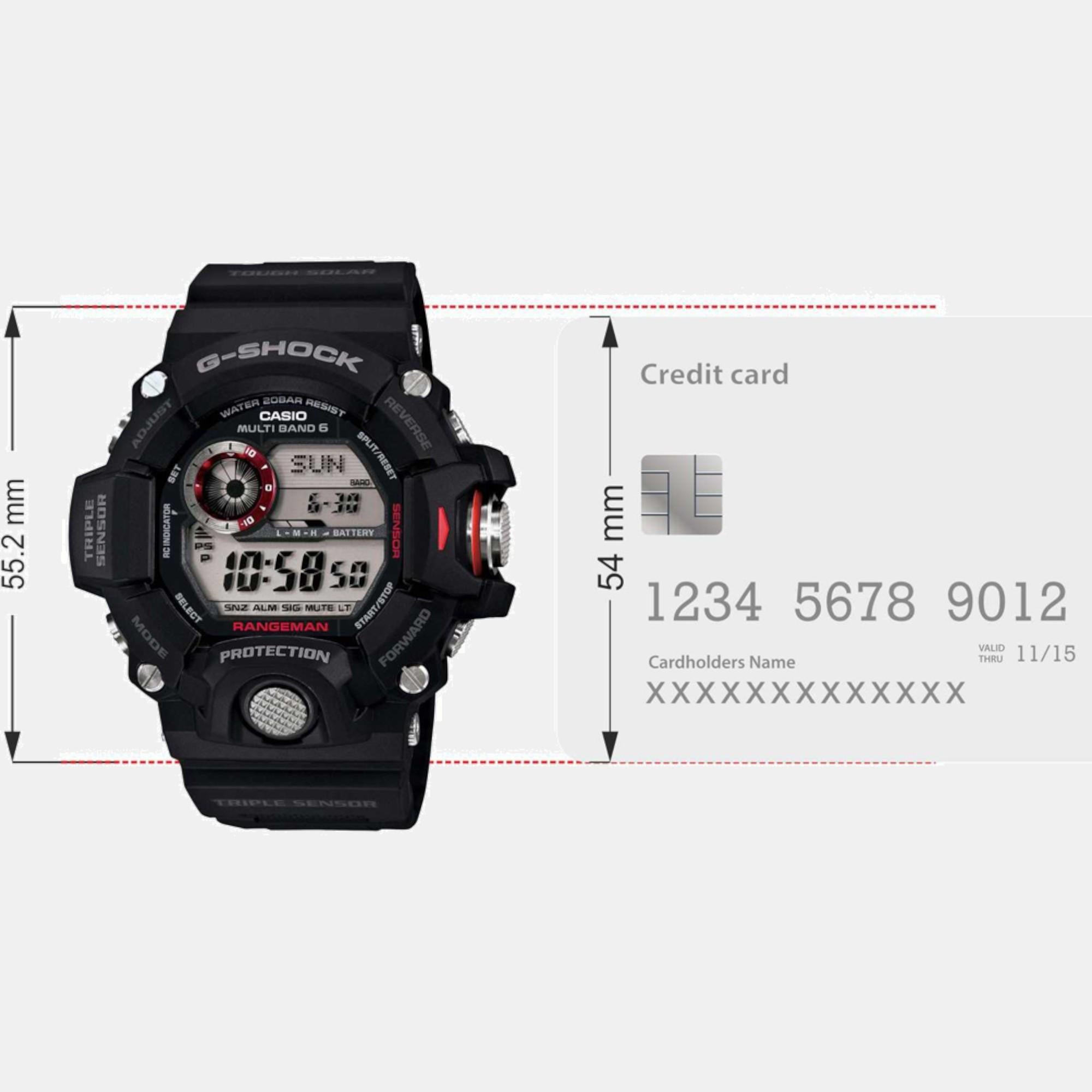 Casio G-Shock Men Quartz Black Dial Digital Resin Watch G485 - view 8