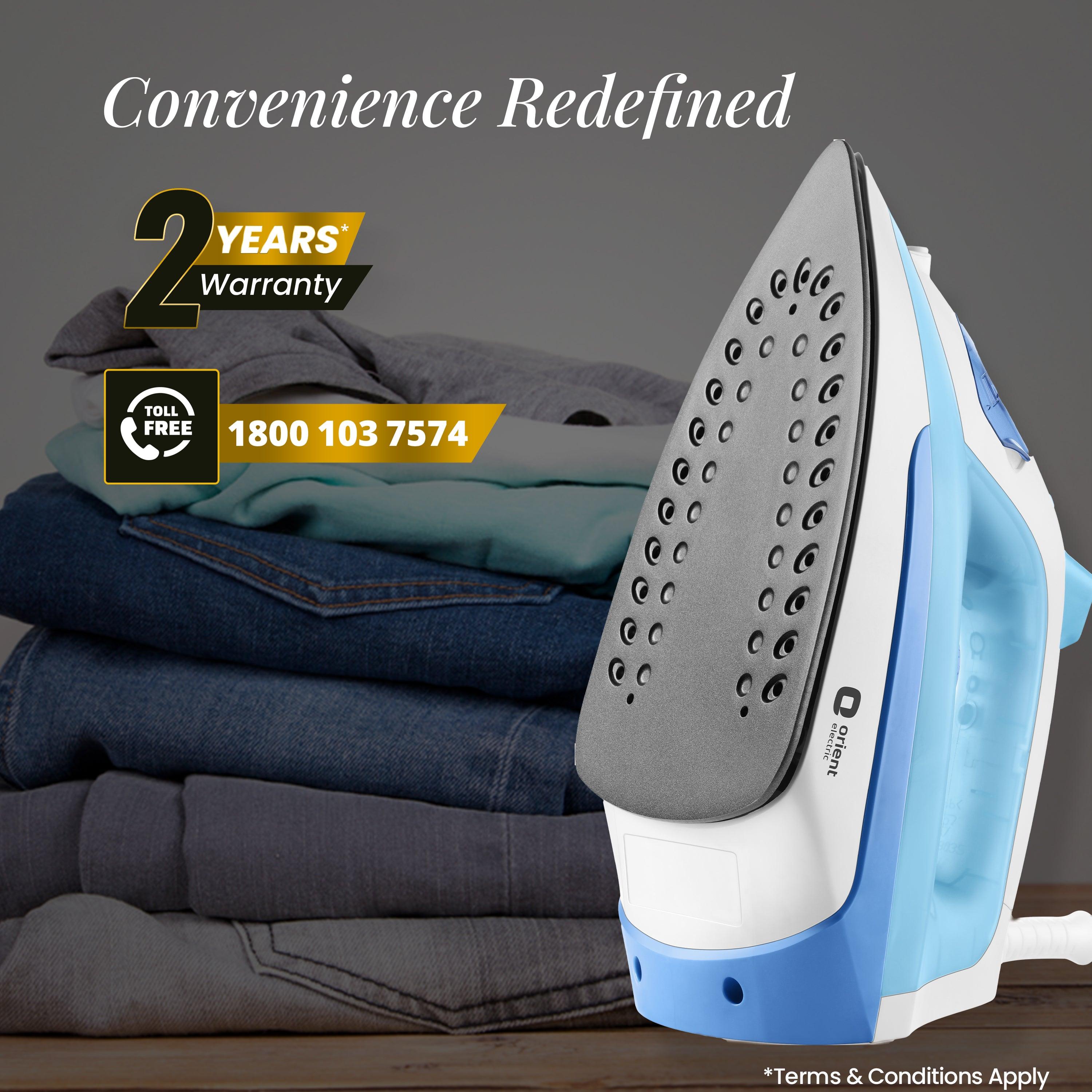 orientelectric Fabrifeel Non Stick Steam Iron for Clothes - view 11