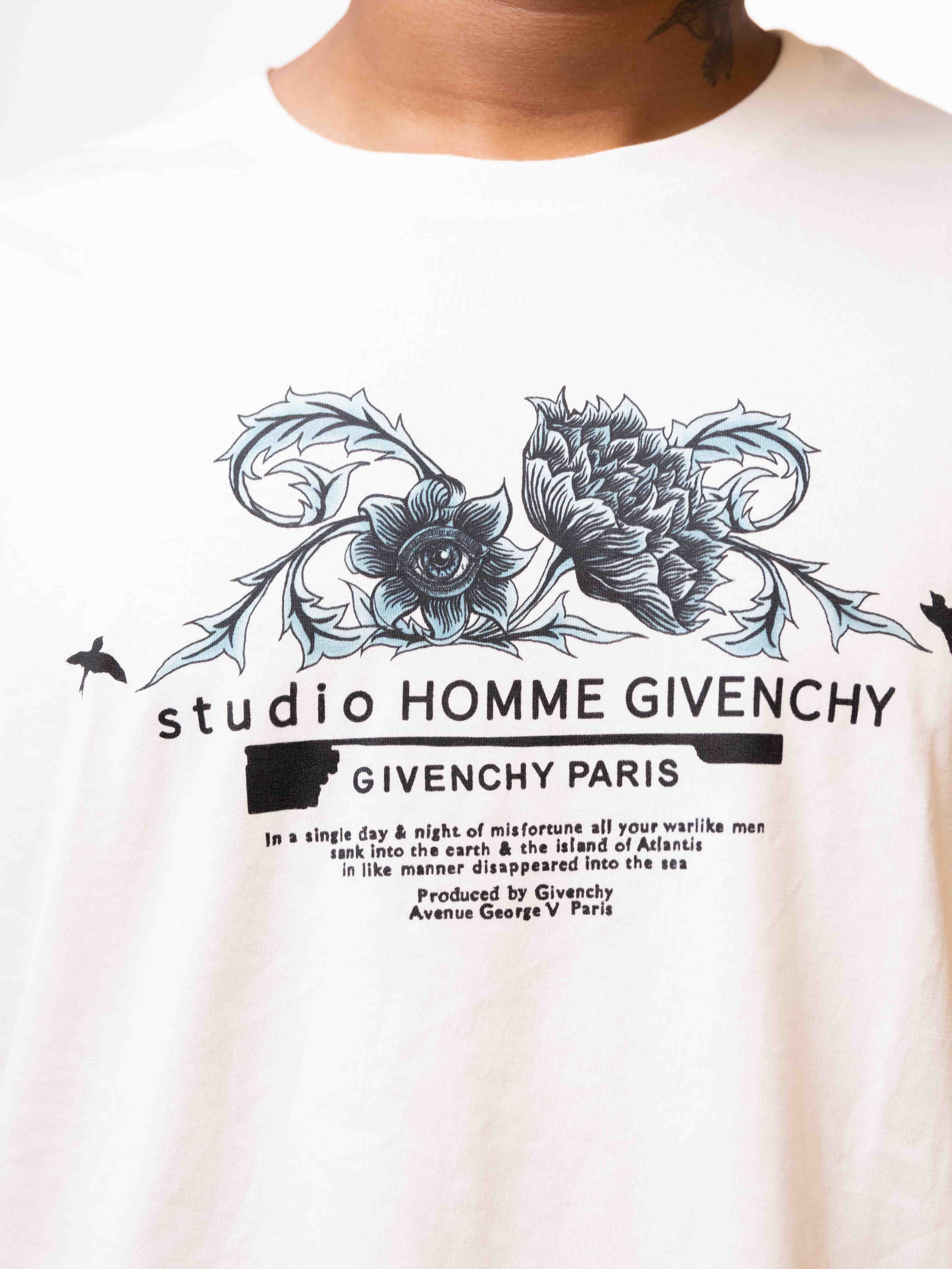 Givenchy White Floral 'Studio Homme' T-Shirt - view 2