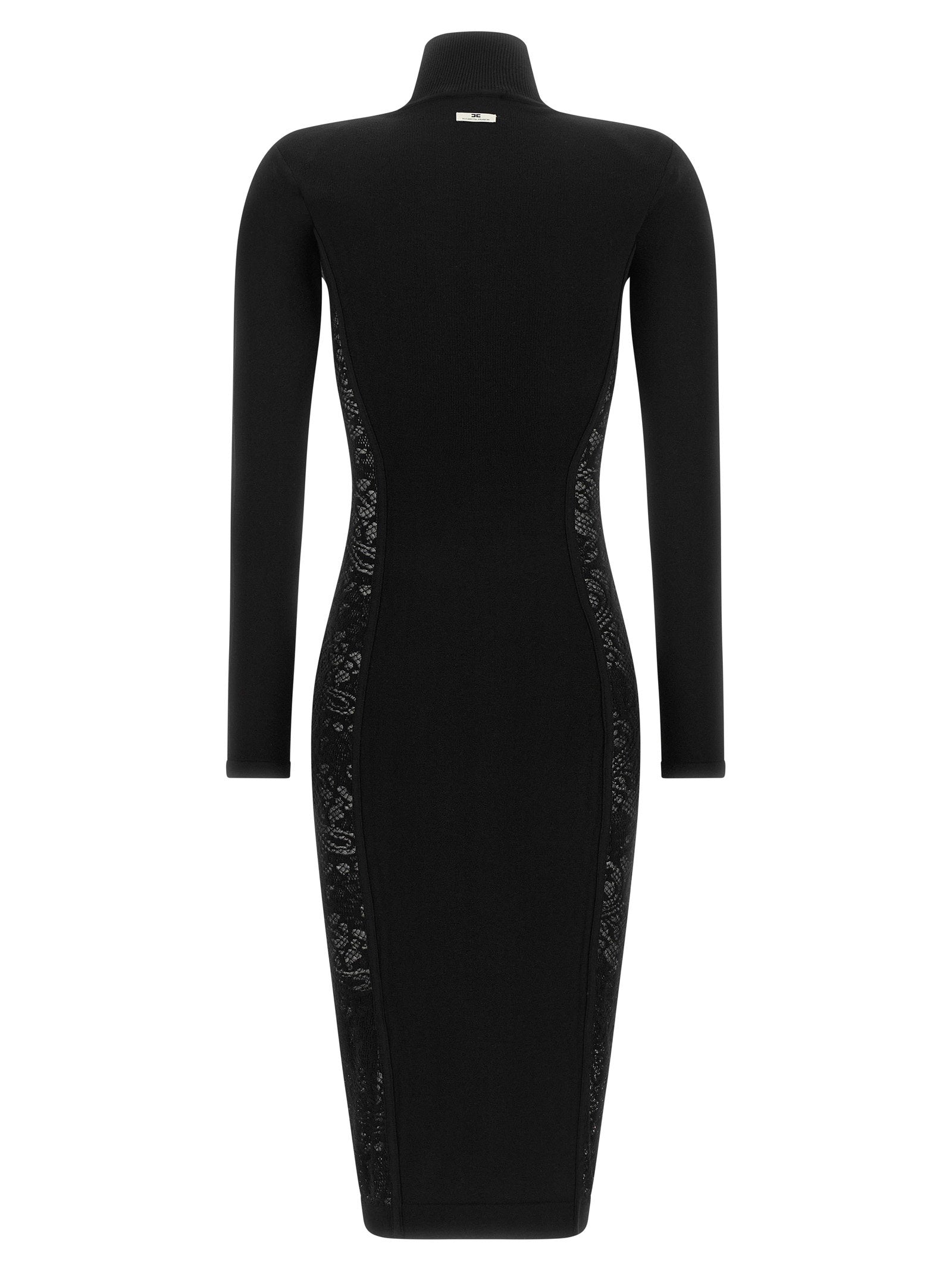 Elisabetta Franchi Knitted And Lace Dress - view 2