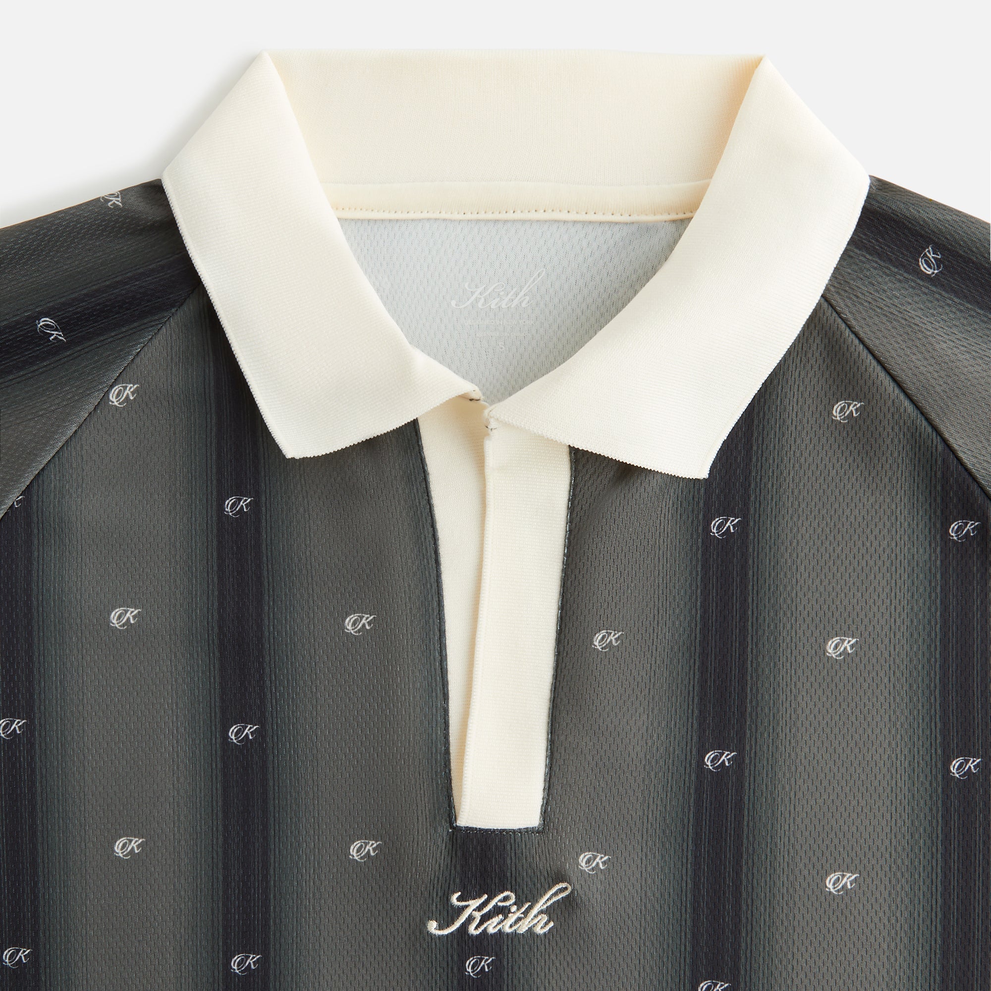 Kith Women Ridley Polo Monogram Long Sleeve Jersey - Black - view 4