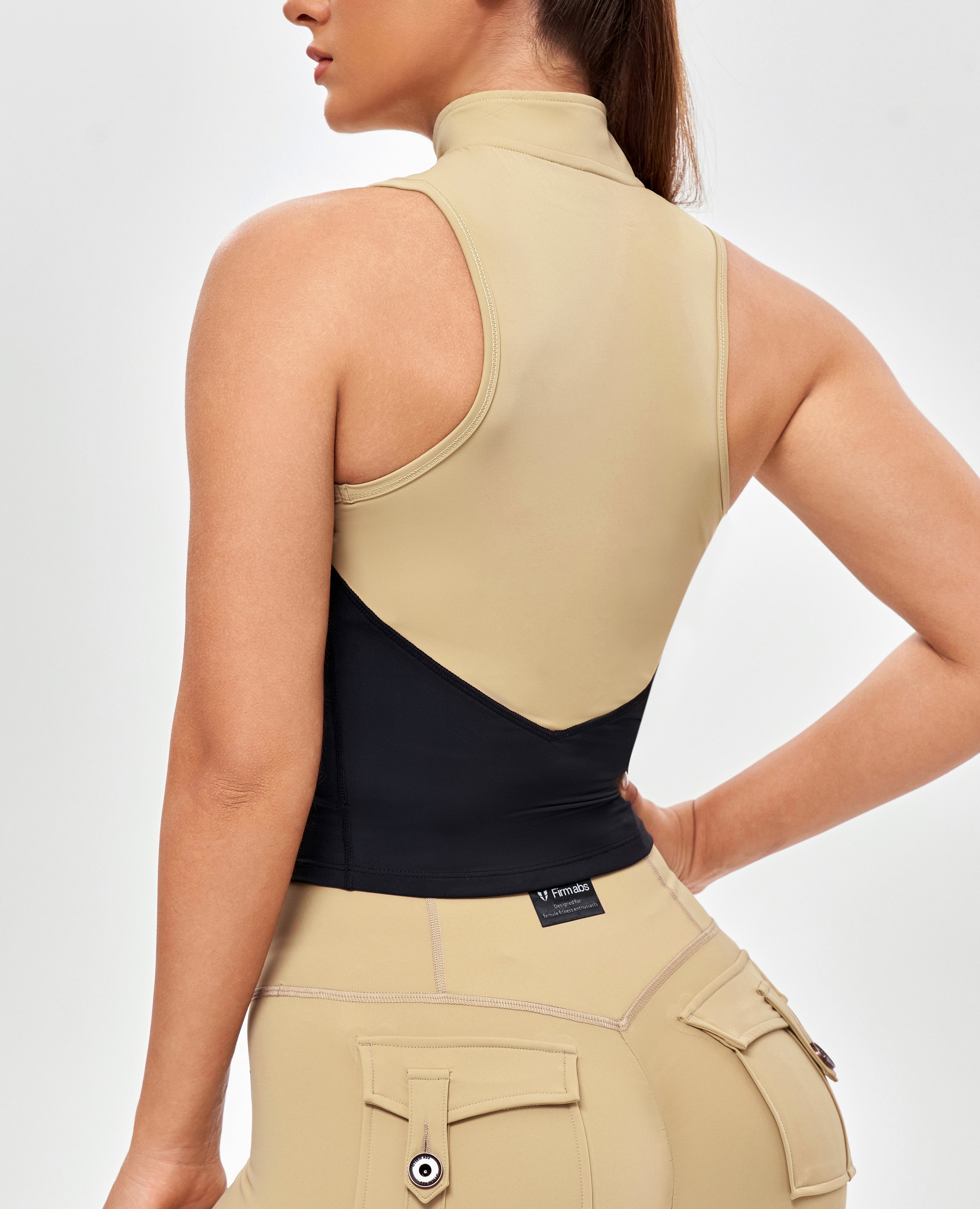 FIRM ABS Army Abs Tank - Khaki Yellow and Black - view 2
