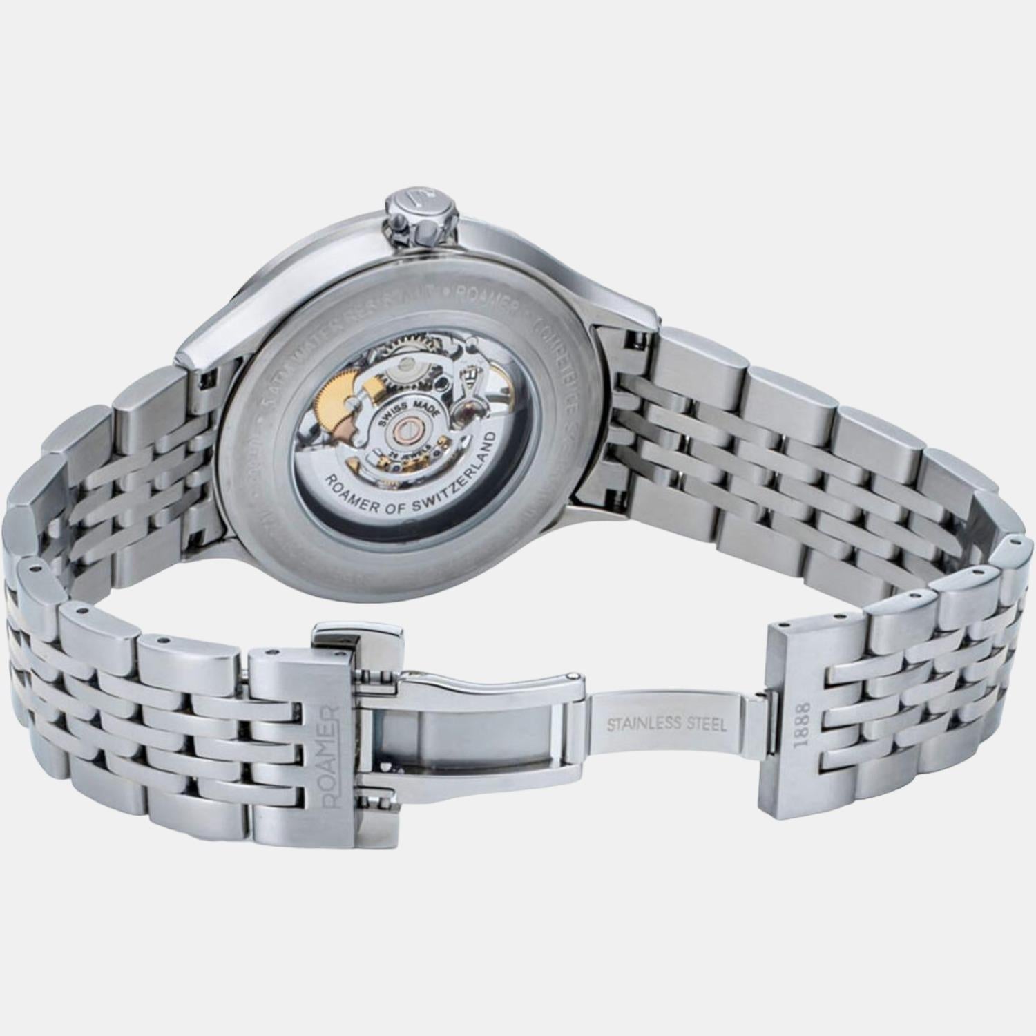 Roamer Competence Skeleton Men Automatic Silver Dial Analog Stainless Steel Watch 101663 41 55 10N - view 2