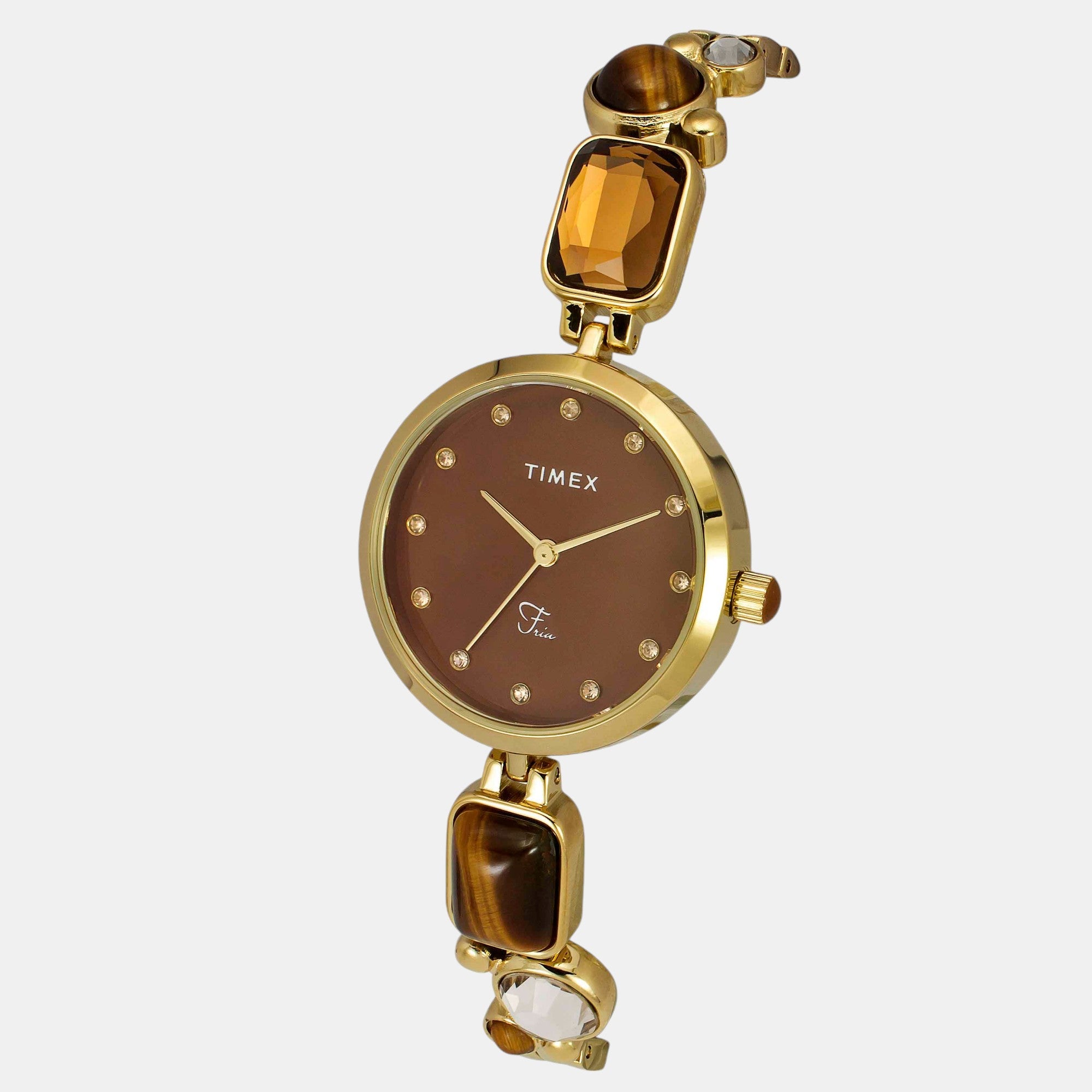 Timex Fria Women Quartz Brown Dial Analog Brass Watch TWEL17800 - view 2