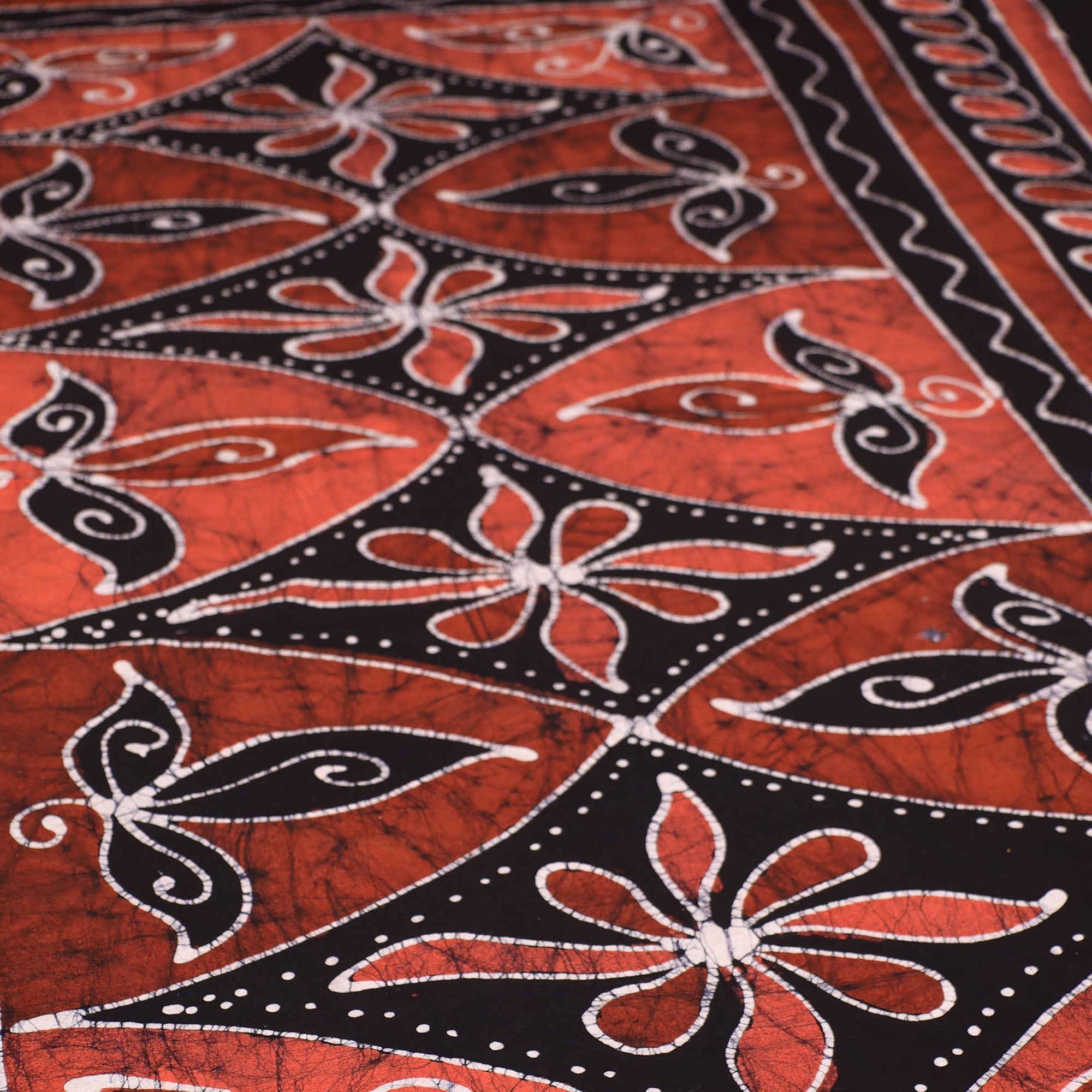 KACHCHH JI CHHAAP Black - Hand Batik Printed Cotton Single Bed Cover (96 x 59 in) 09 - view 3