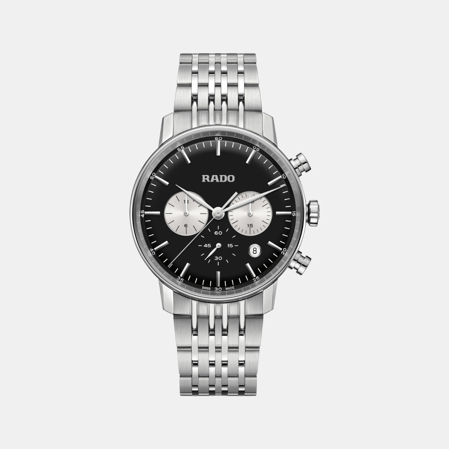 Rado Coupole Men Automatic Black Dial Analog Stainless Steel Watch R22910153