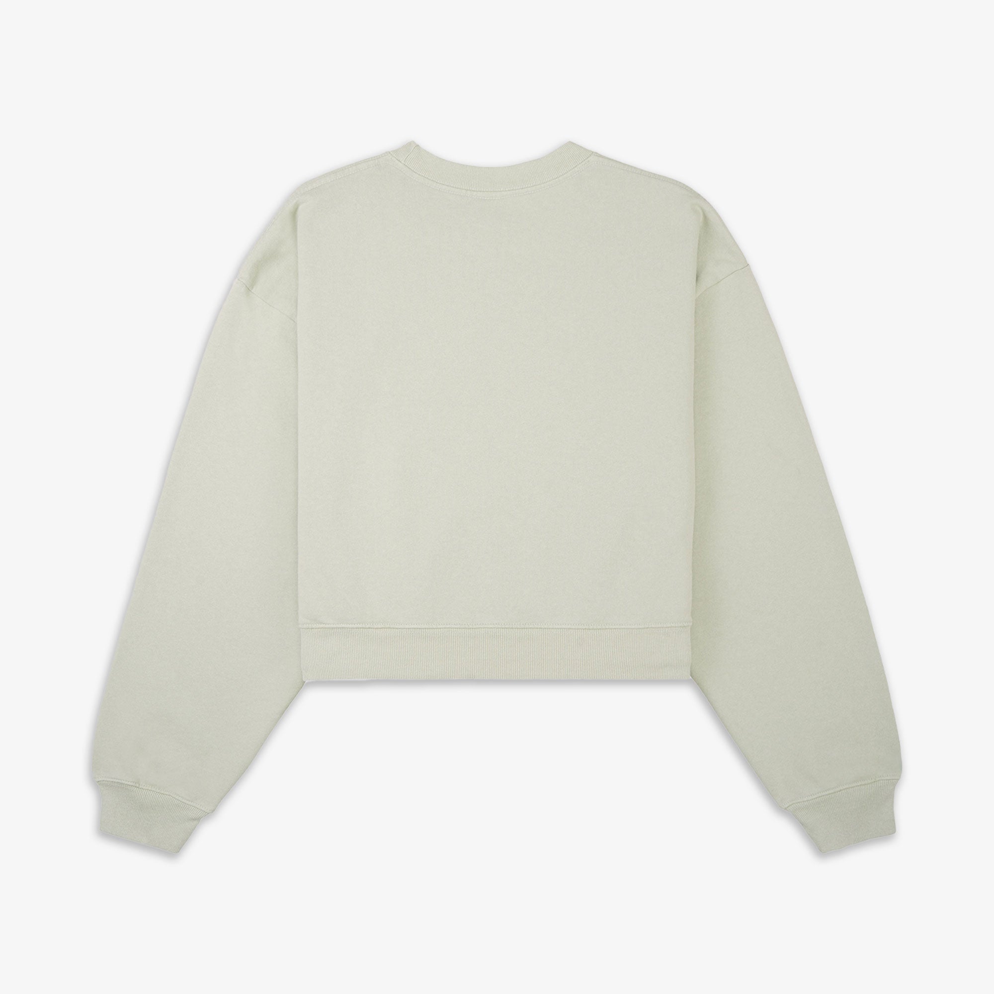 Sporty & Rich | Vendome Cropped Crewneck { Sage/white - view 2