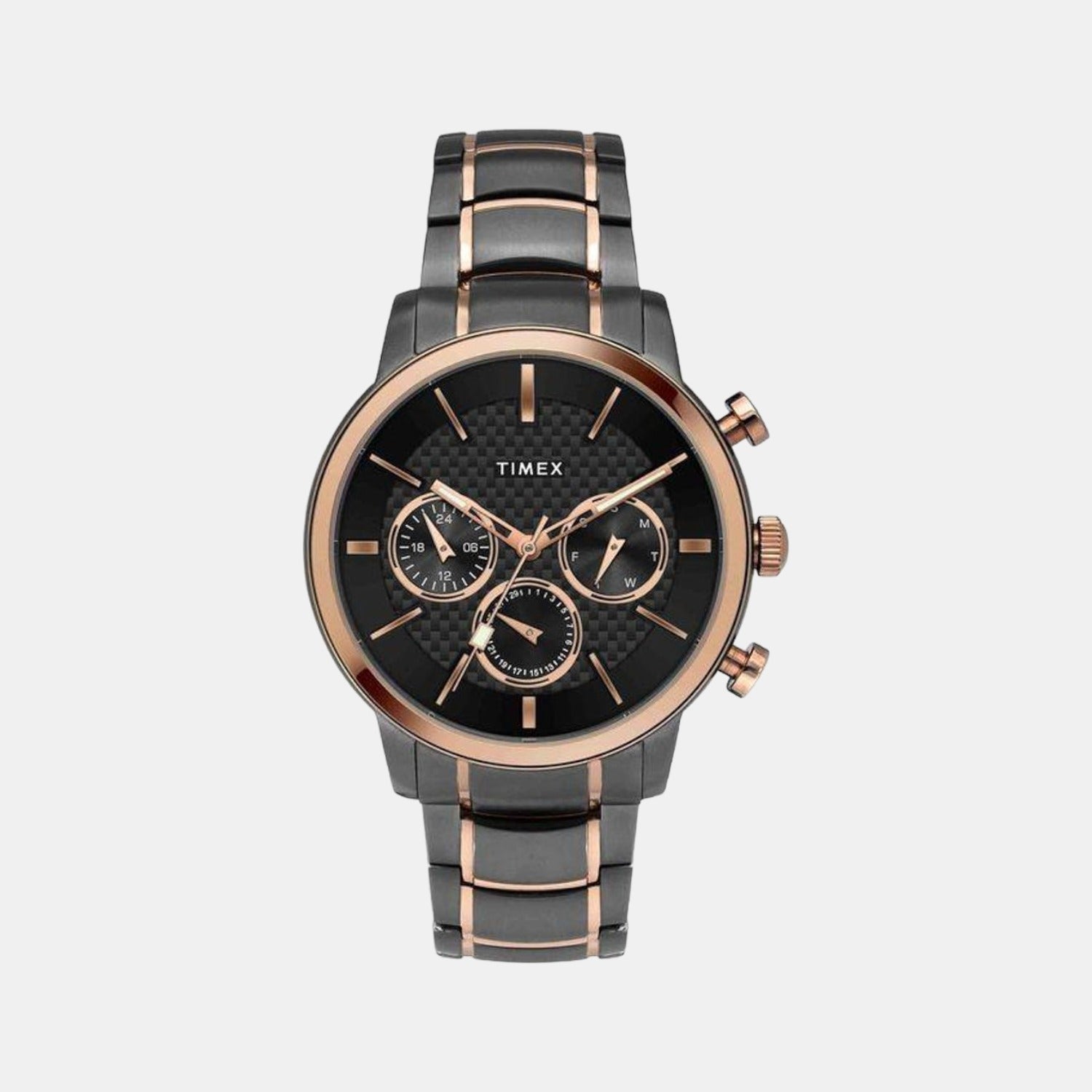 Timex E Class Men Quartz Black Dial Chronograph Stainless Steel Watch TWEG20201