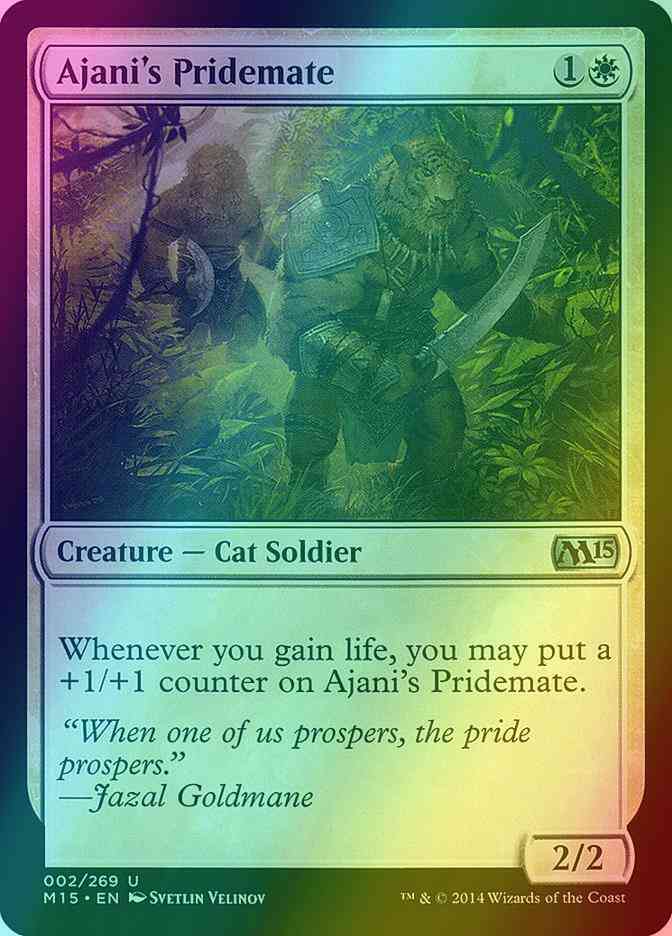Pridemate magic – Ajani's Pridemate [Magic 2015] [Foil]
