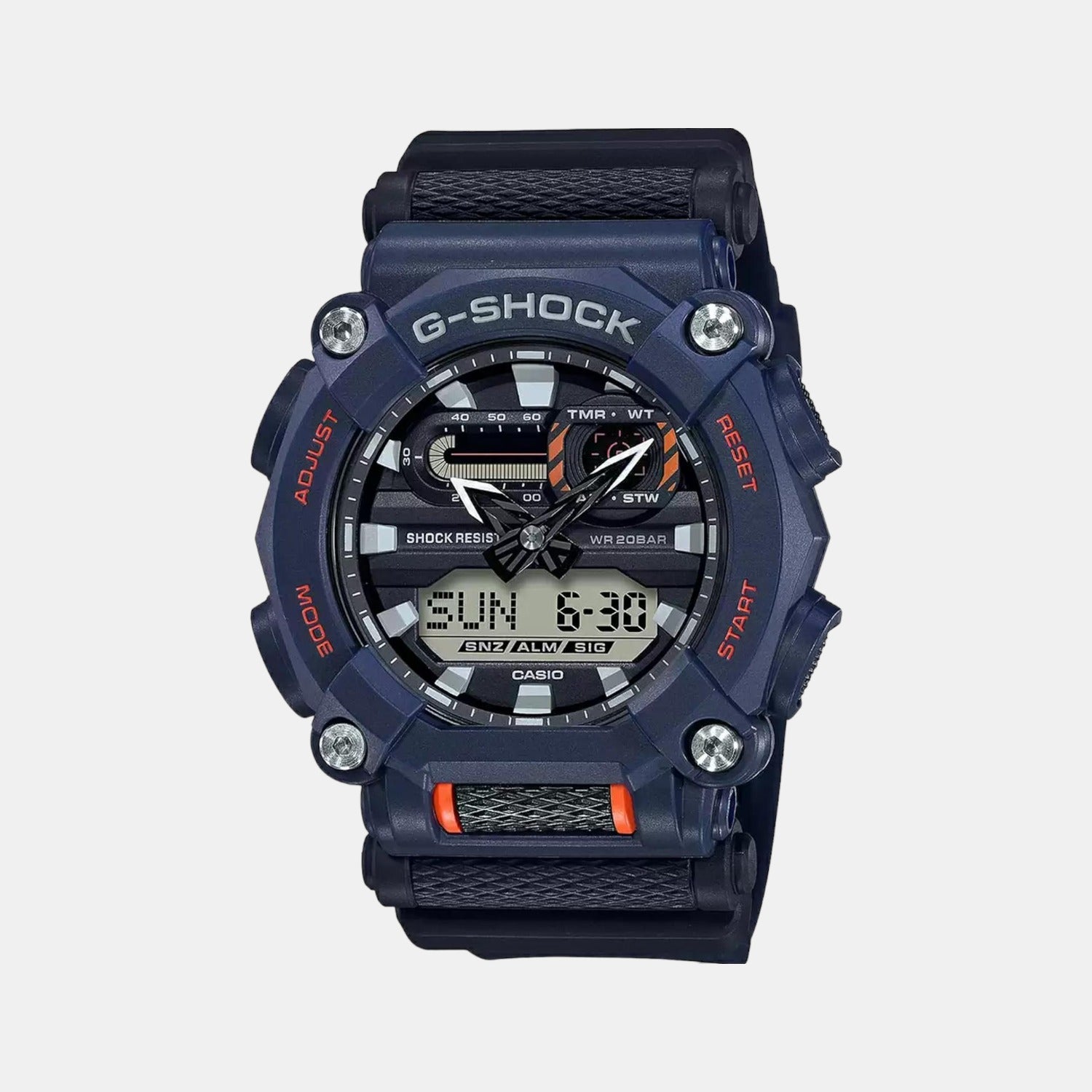 Casio G-Shock Men Quartz Blue Dial Analog-Digital Resin Watch G1058