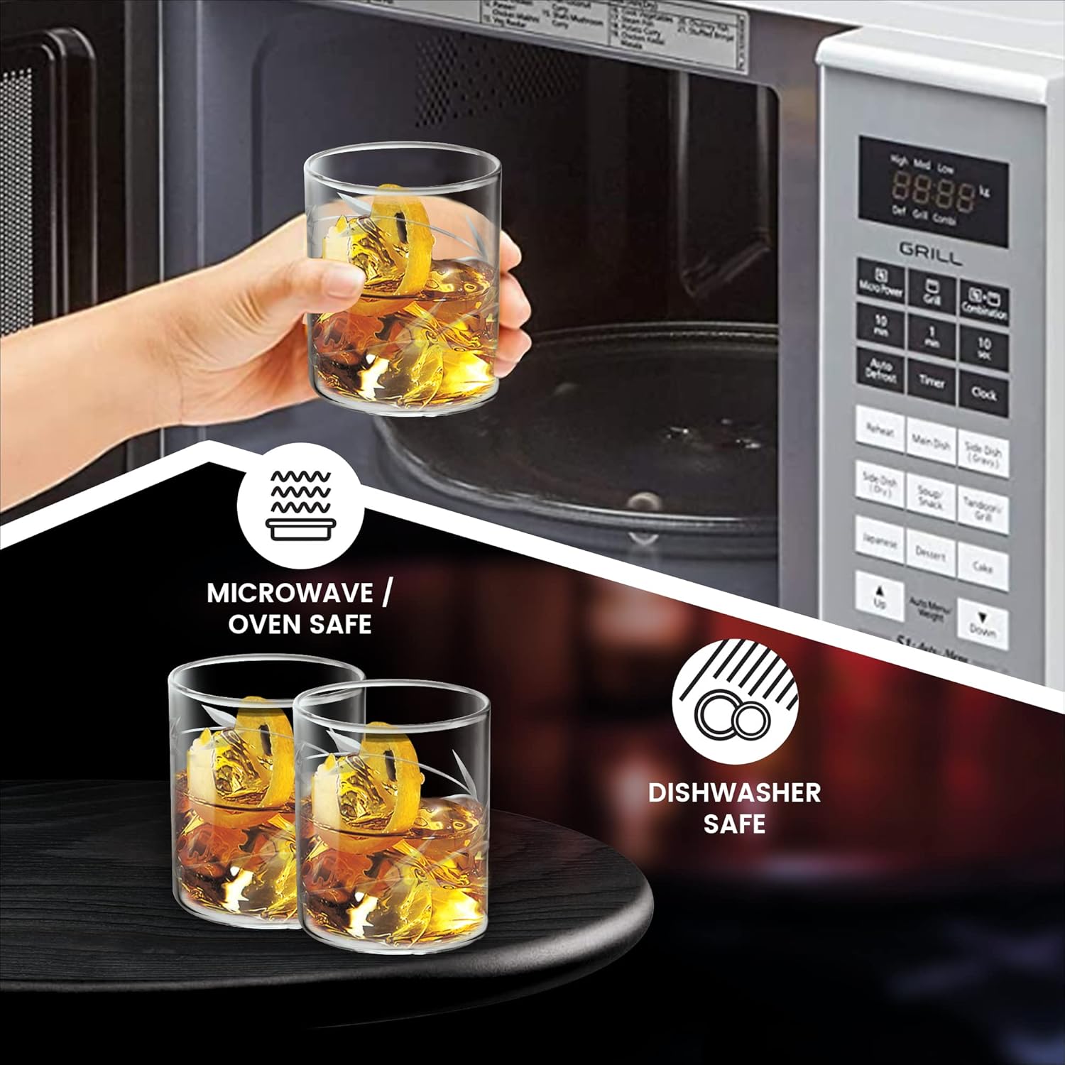 Treo by Milton Vector On The Rocks 350 Glass Tumbler | Transparent | Set of 6 Pcs - view 6