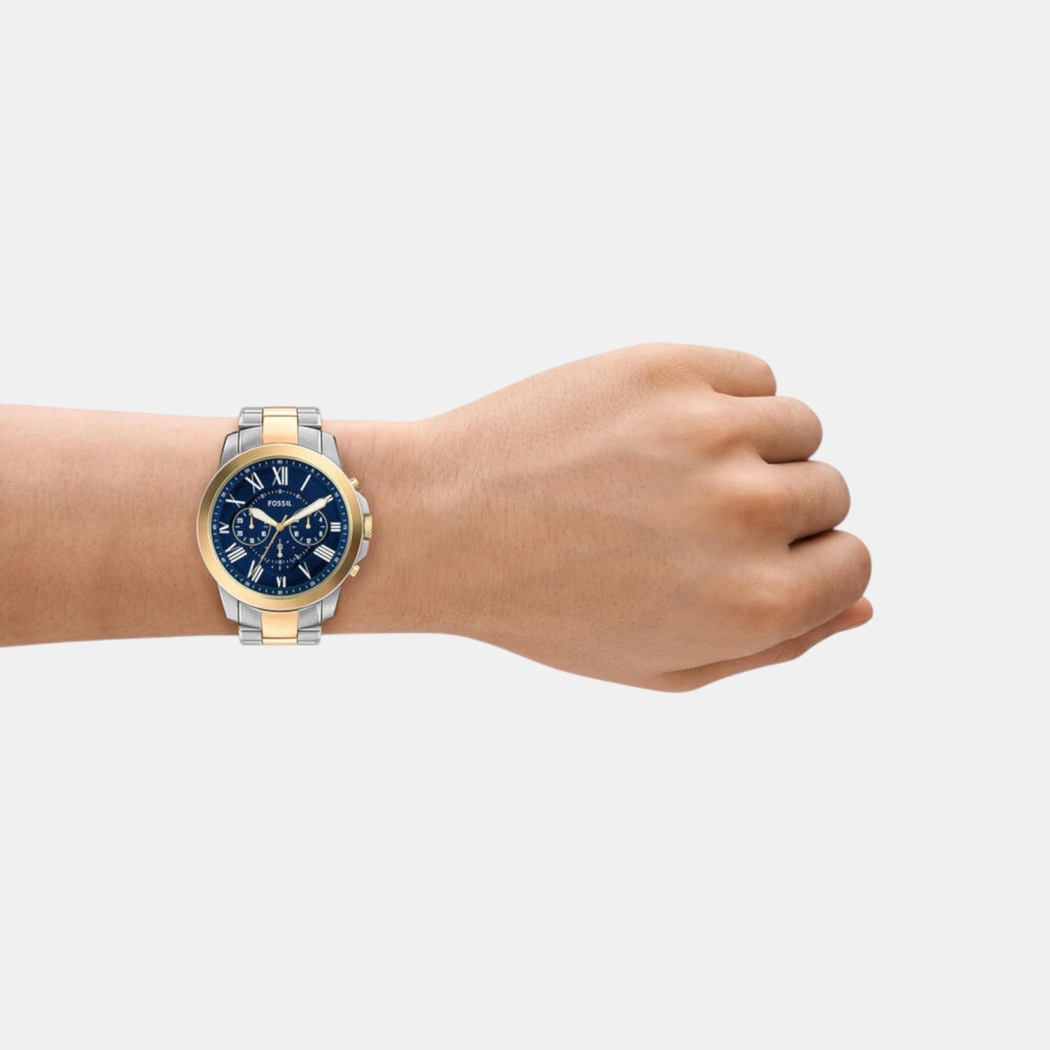 Fossil Grant Men Quartz Blue Dial Chronograph Stainless Steel Watch FS6132 - view 4