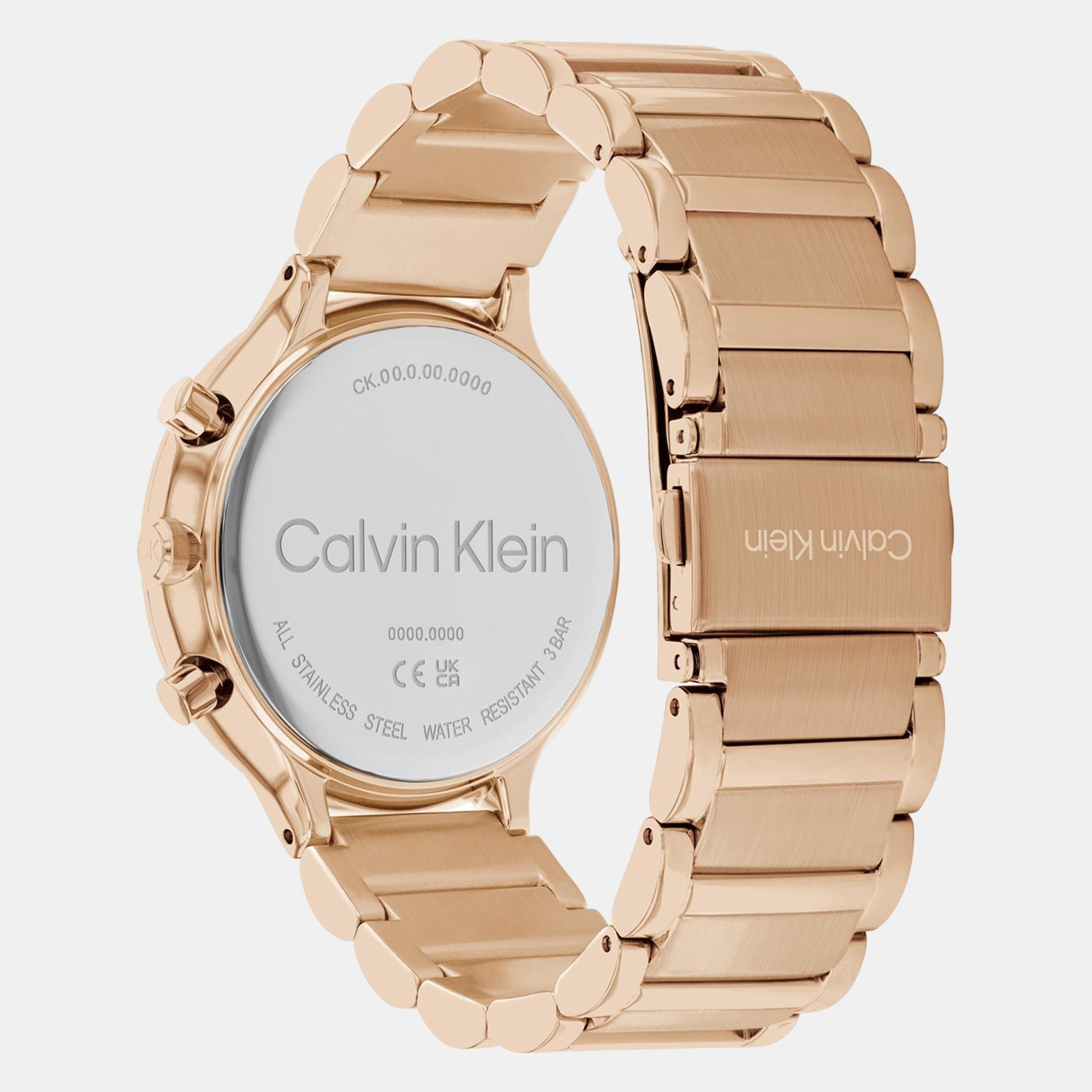 Calvin Klein Energize Women Quartz Pink Dial Chronograph Stainless Steel Watch 25200241 - view 3
