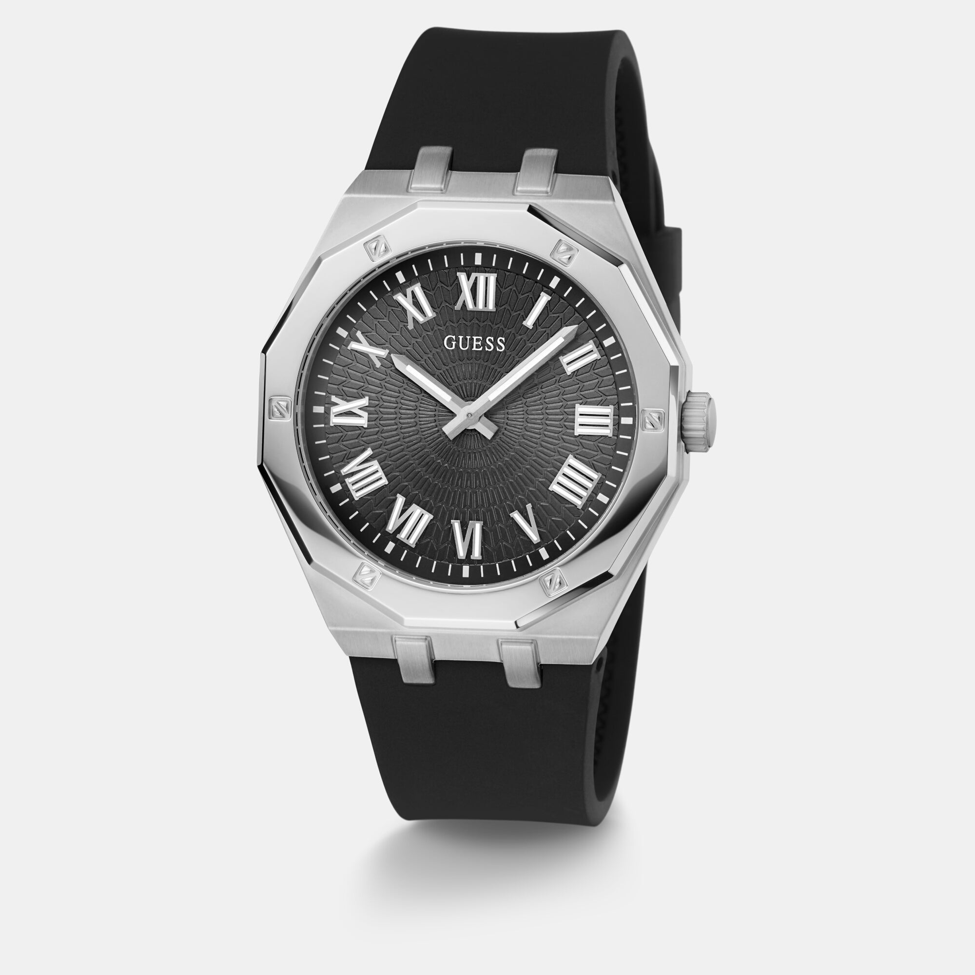 Guess Asset Men Quartz Black Dial Analog Silicone Watch GW0663G1 - view 2