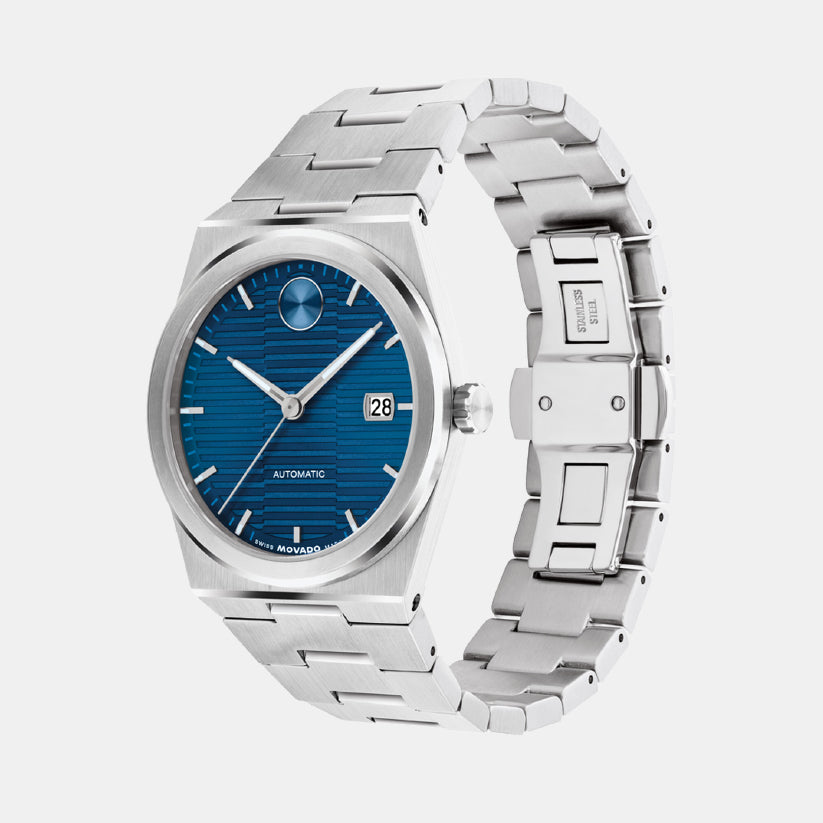 Movado Bold Quest Unisex Automatic Blue Dial Analog Stainless Steel Watch 3600940 - view 2
