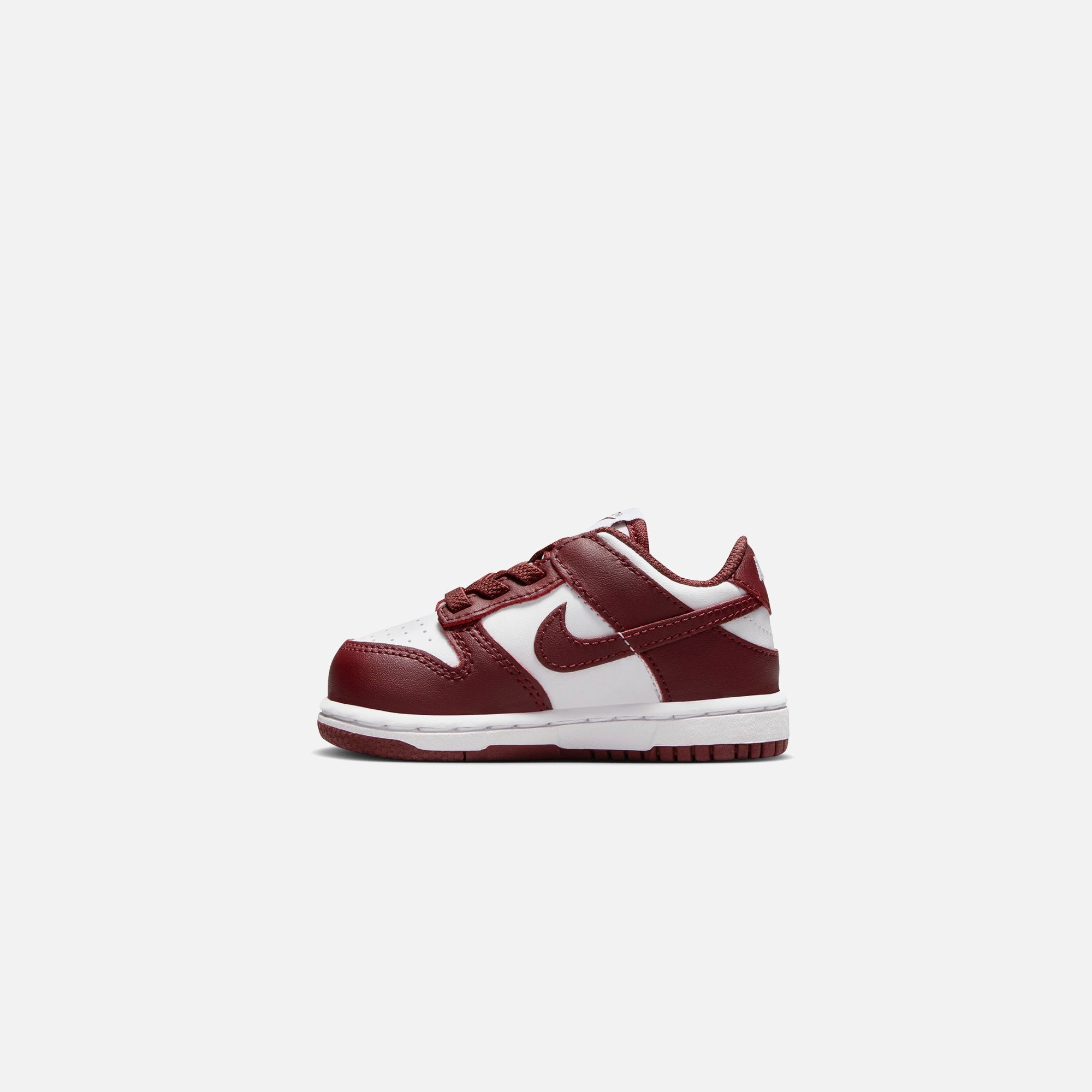 Nike TD Dunk Low - White / Redwood / Gym Red - view 3