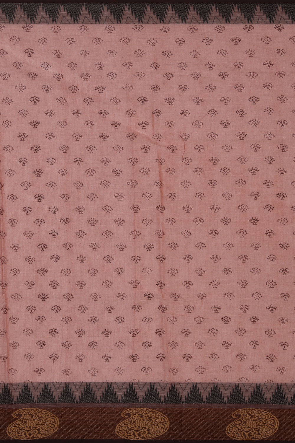 Kalanjali Ethnics Hand block printed cotton saree - view 5