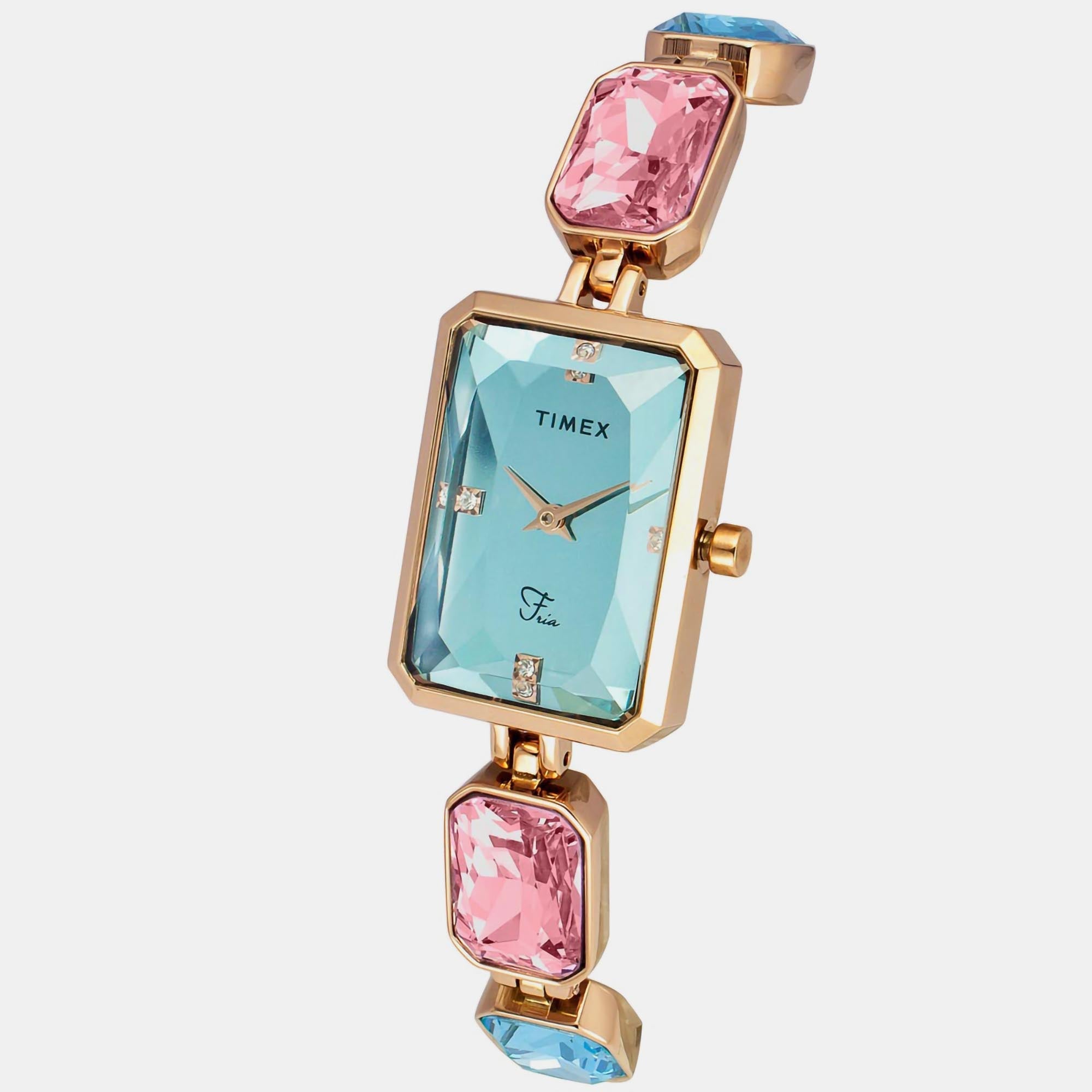 Timex Fria Women Quartz Blue Dial Analog Brass Watch TWEL16900 - view 2