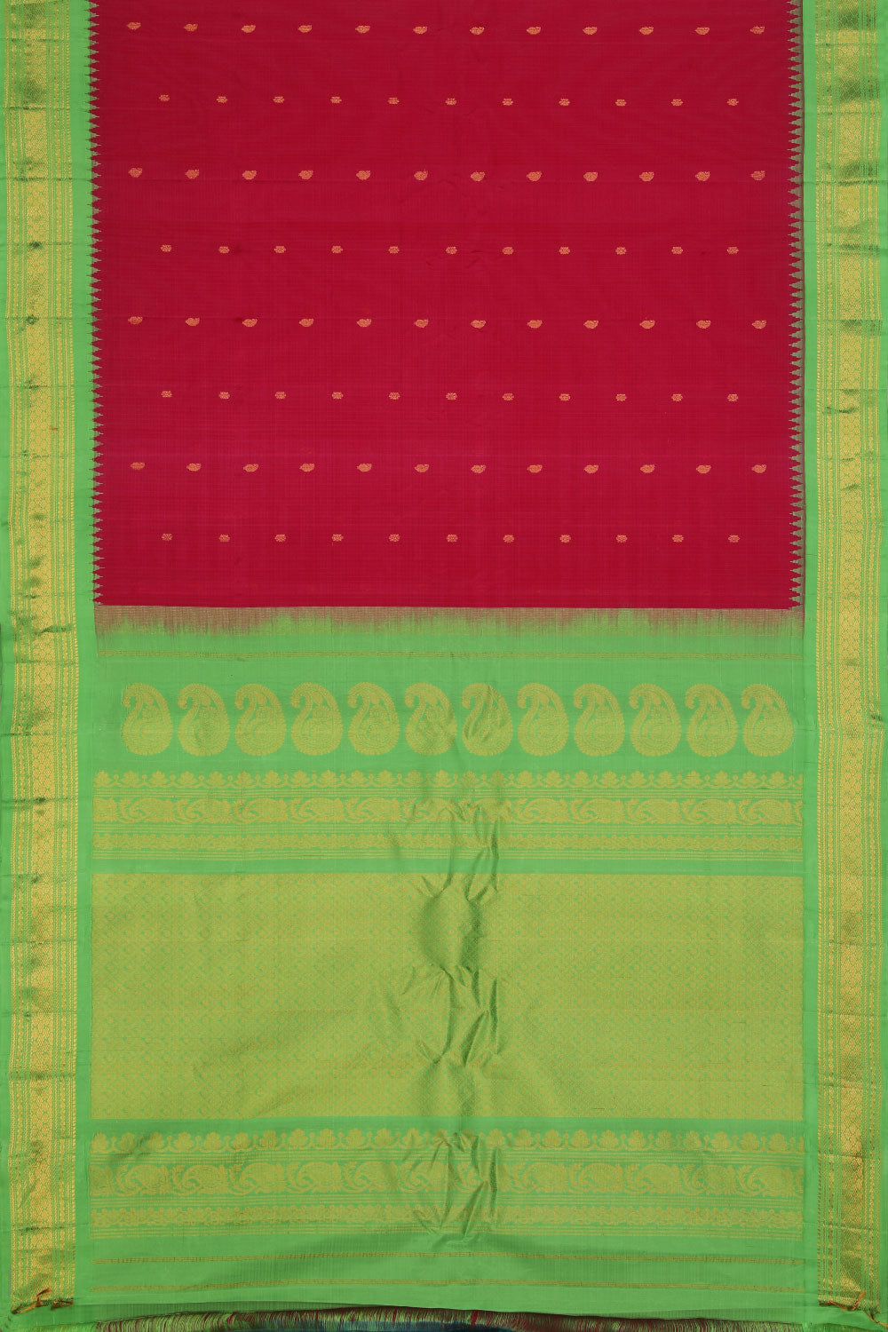 Kalanjali Gadwal Pink Saree – Women's - view 3