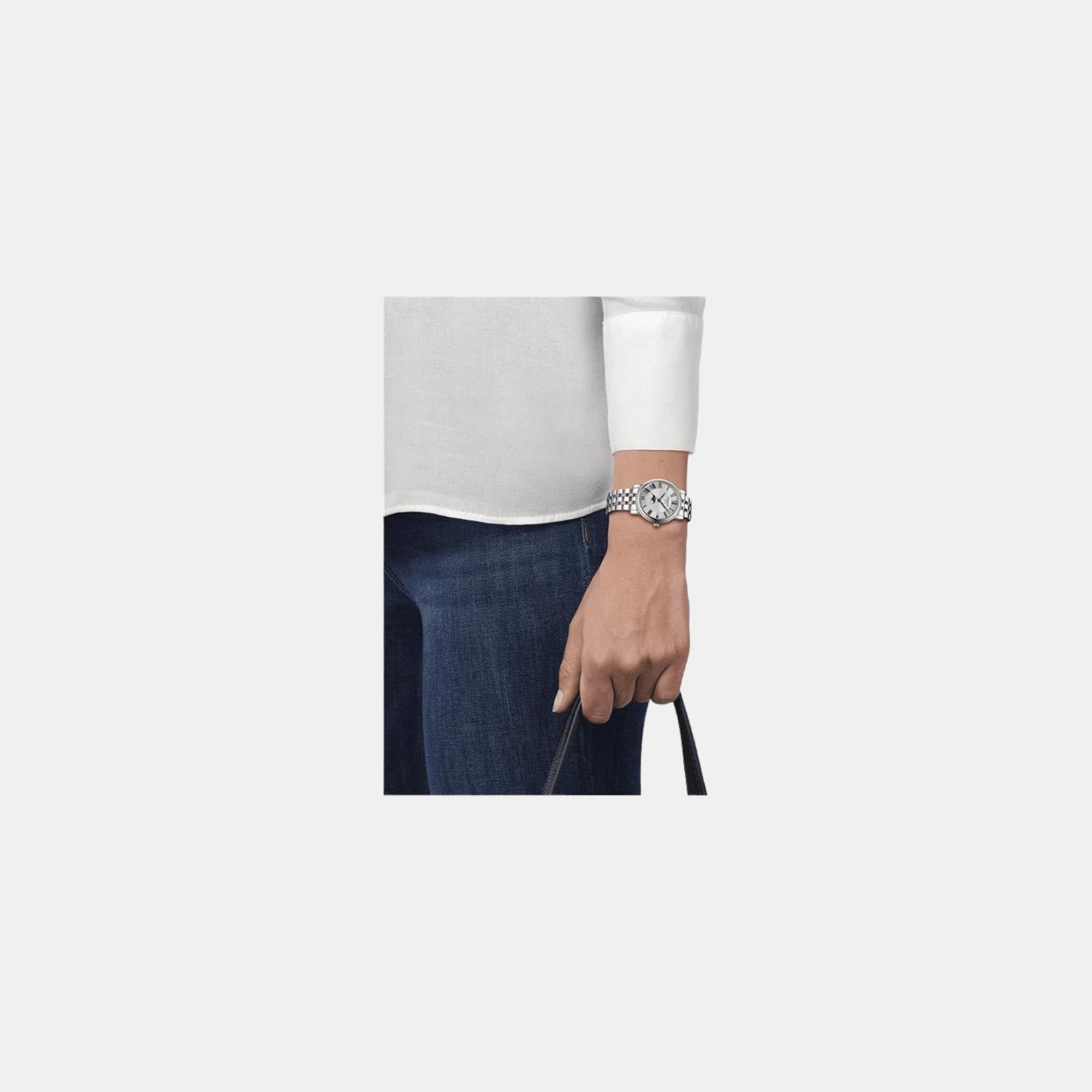 Tissot Carson Women Quartz Silver Dial Analog Stainless Steel Watch T1222231103300 - view 5