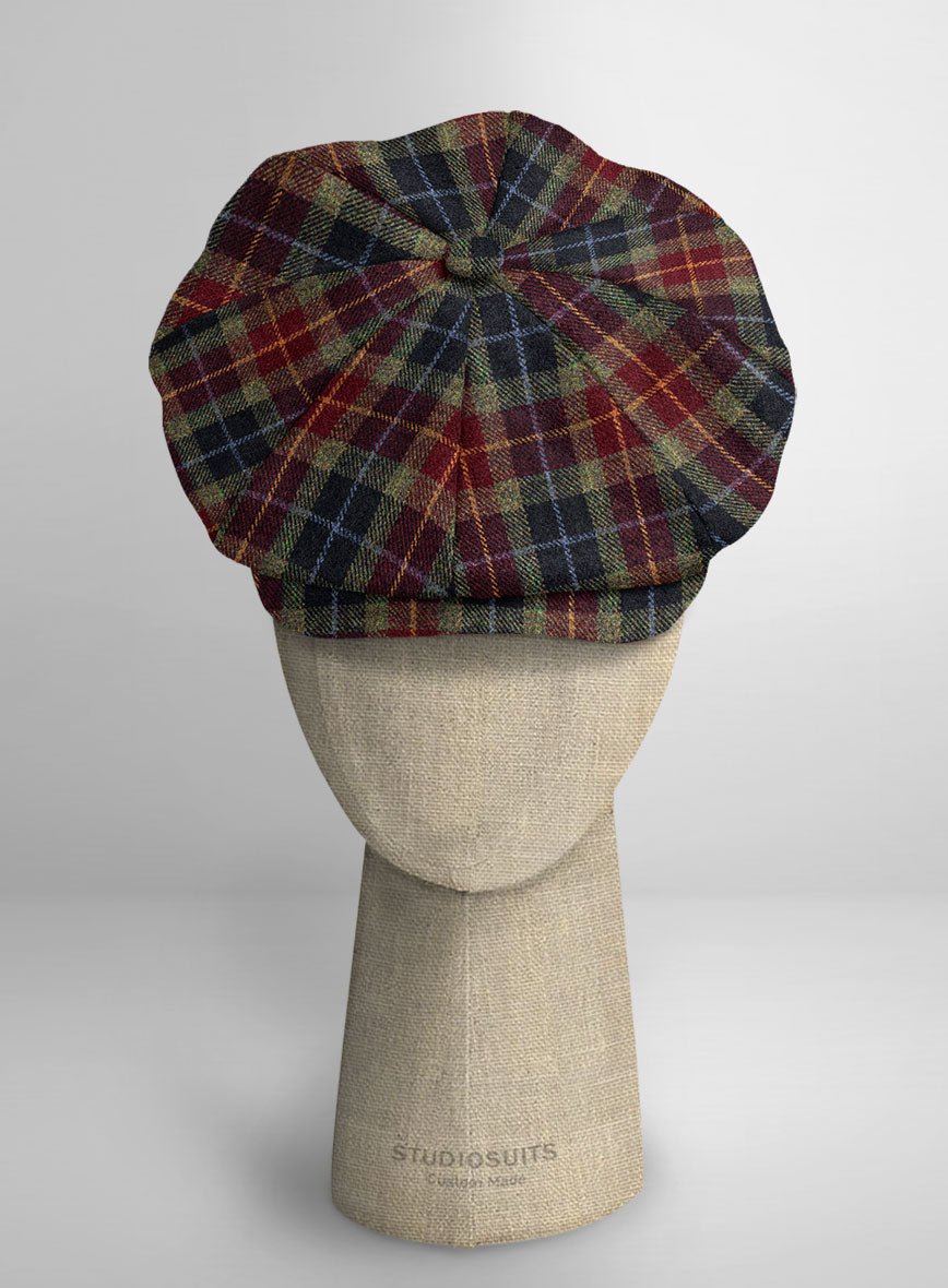 StudioSuits Harris Tweed Oscar Tartan Newsboy Cap