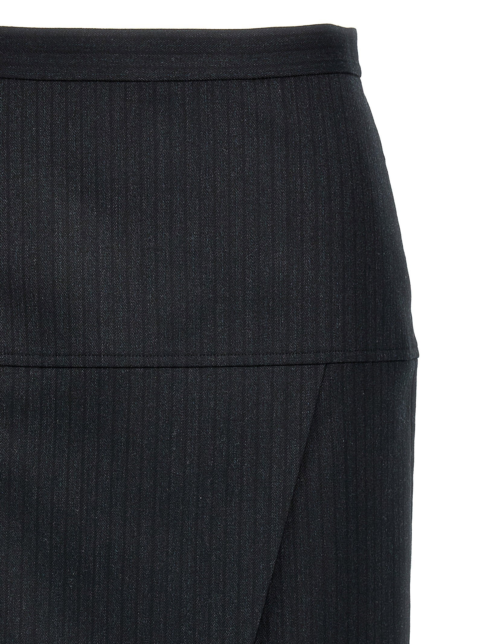 Fendi Pinstriped Wool Skirt - view 3