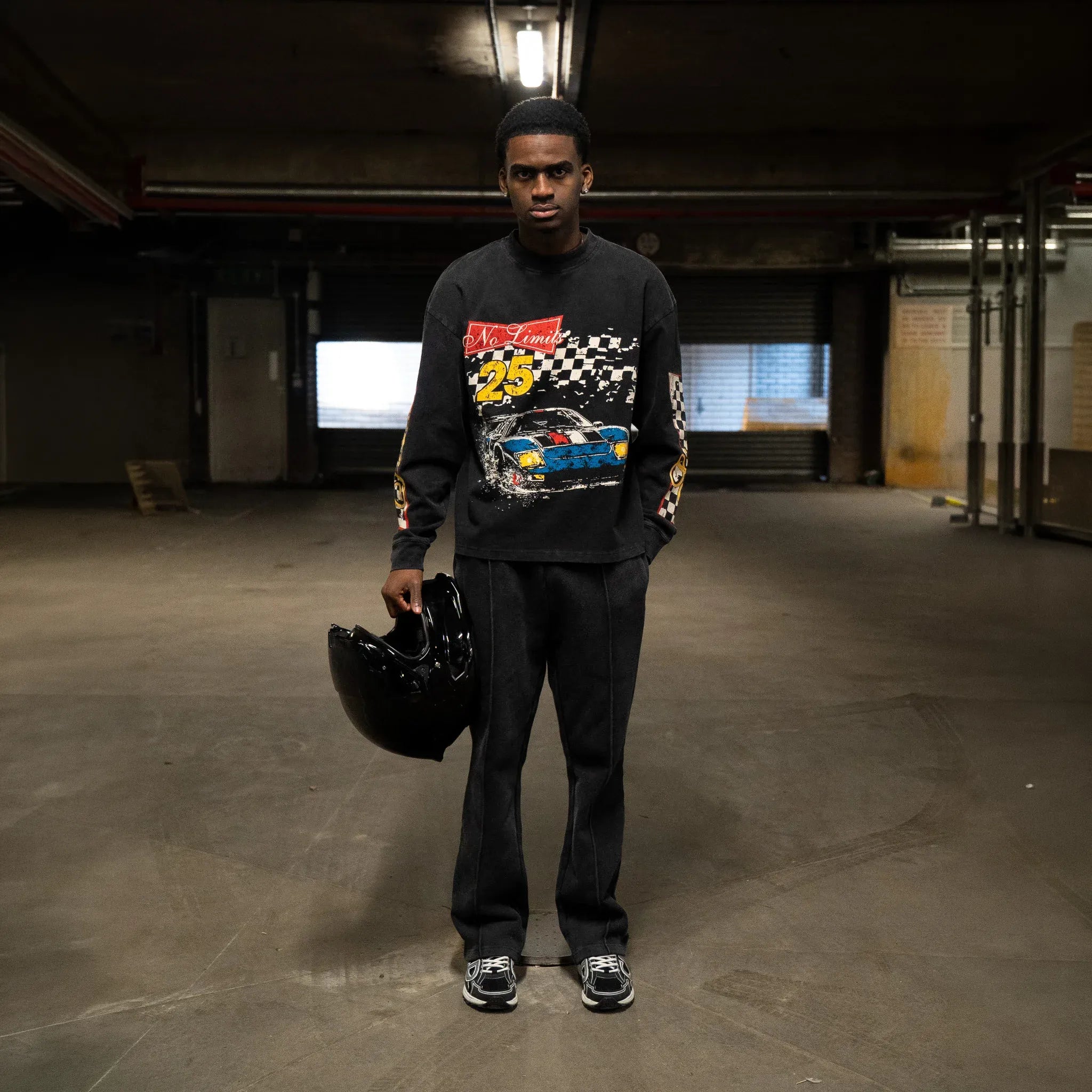 SIARR No Limits L/S Washed Black T-Shirt - view 3